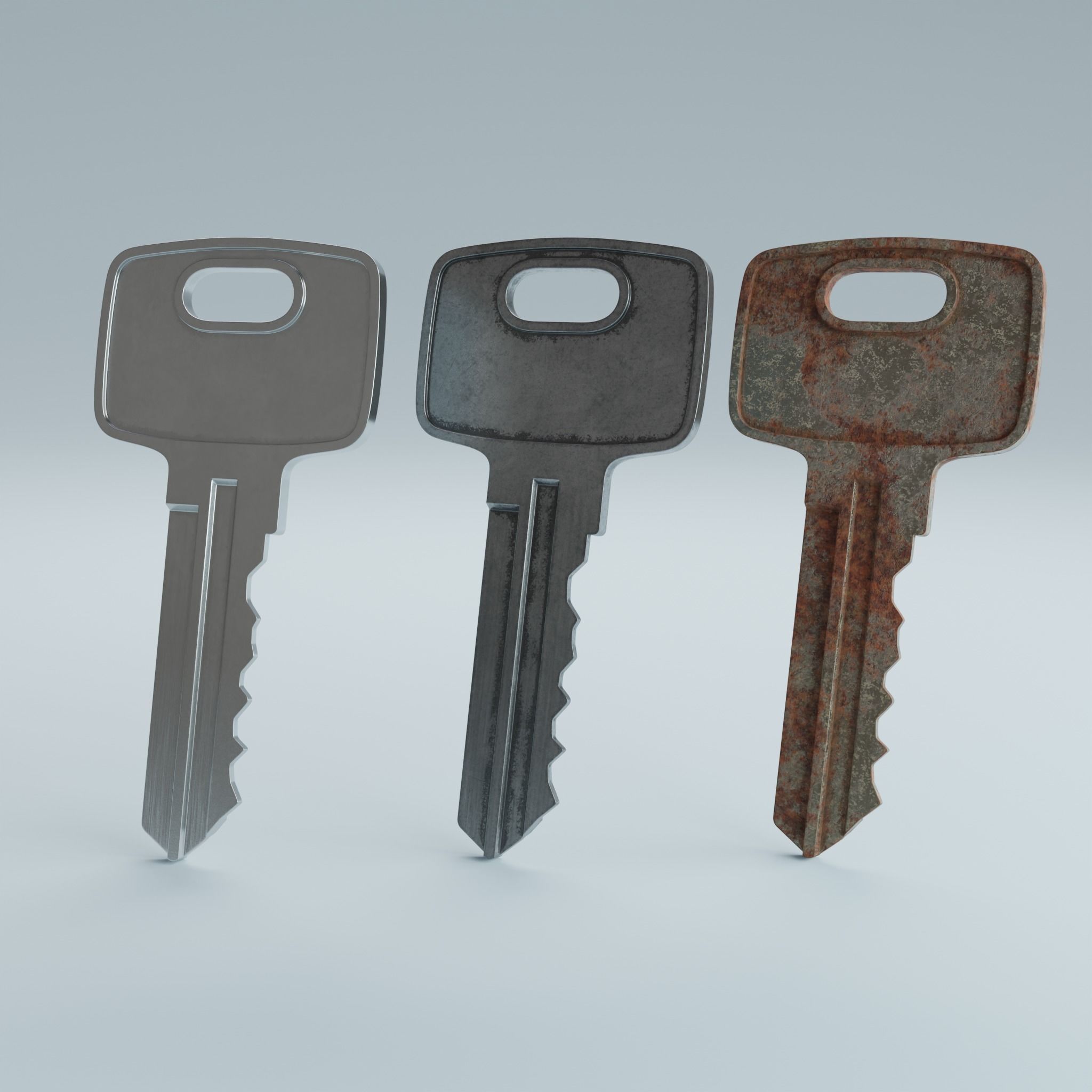 Key 3 metal 3D model_12