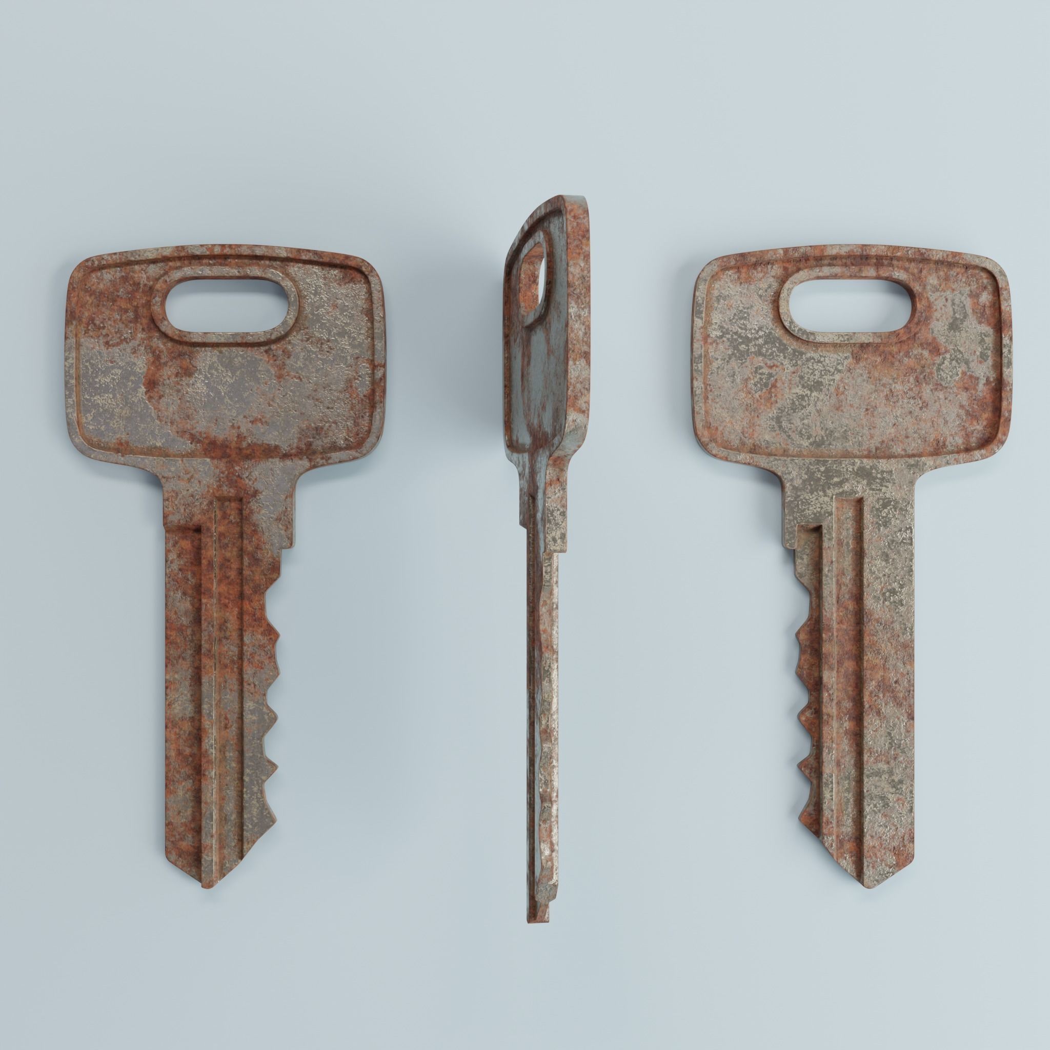 Key 3 metal 3D model_3
