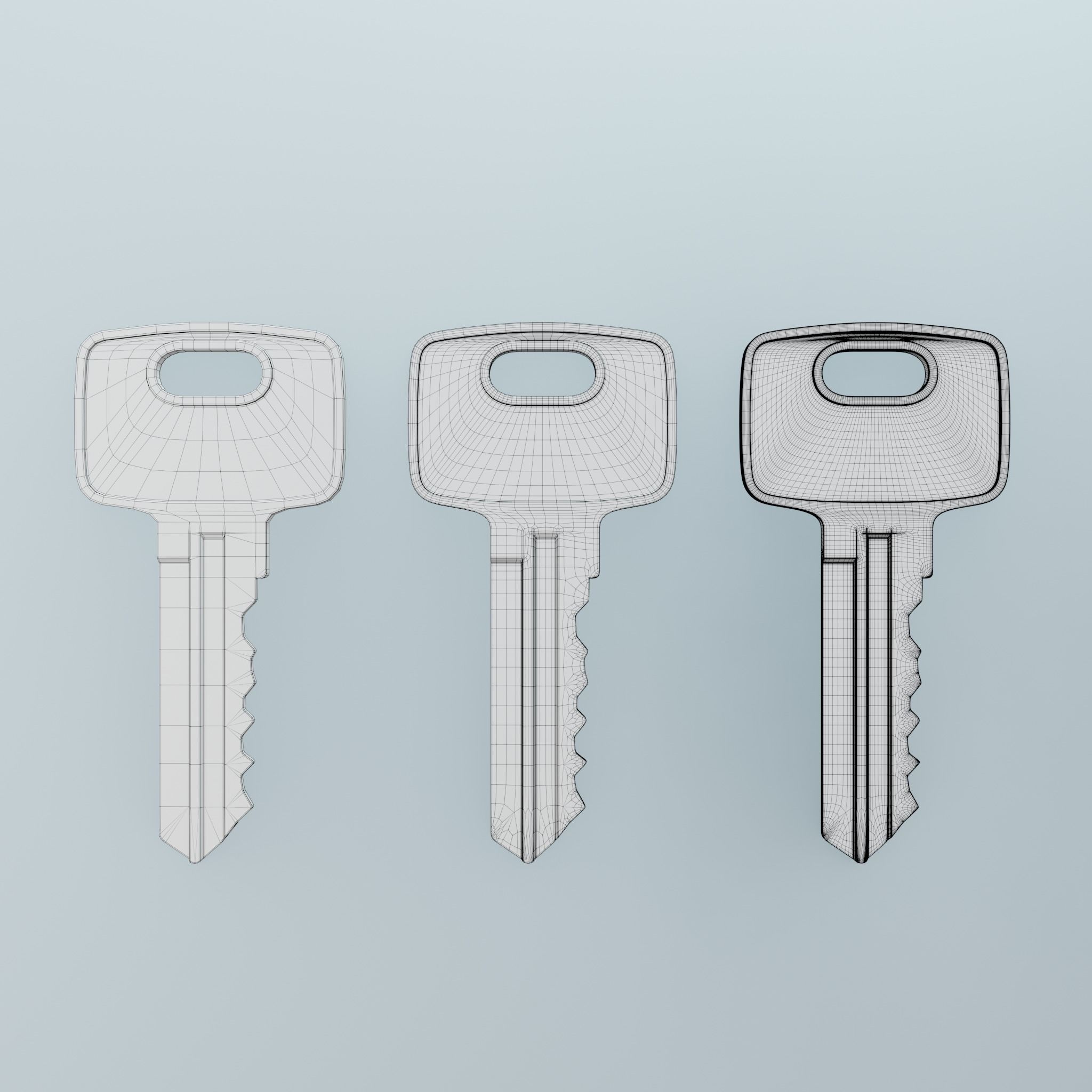 Key 3 metal 3D model_17