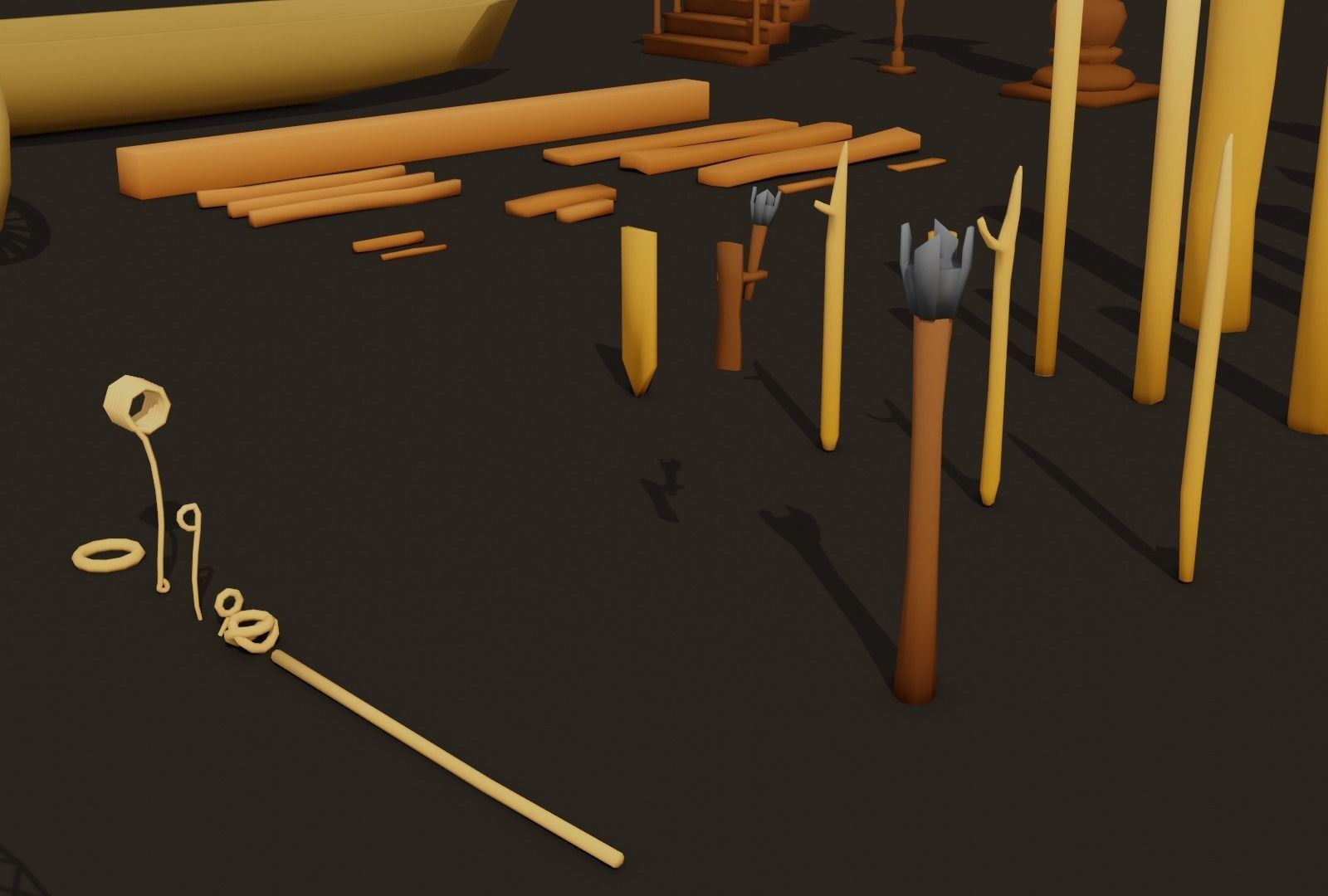 Props pack Low-poly 3D model_1