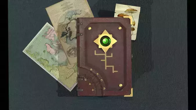 Magic Book Low-poly 3D model