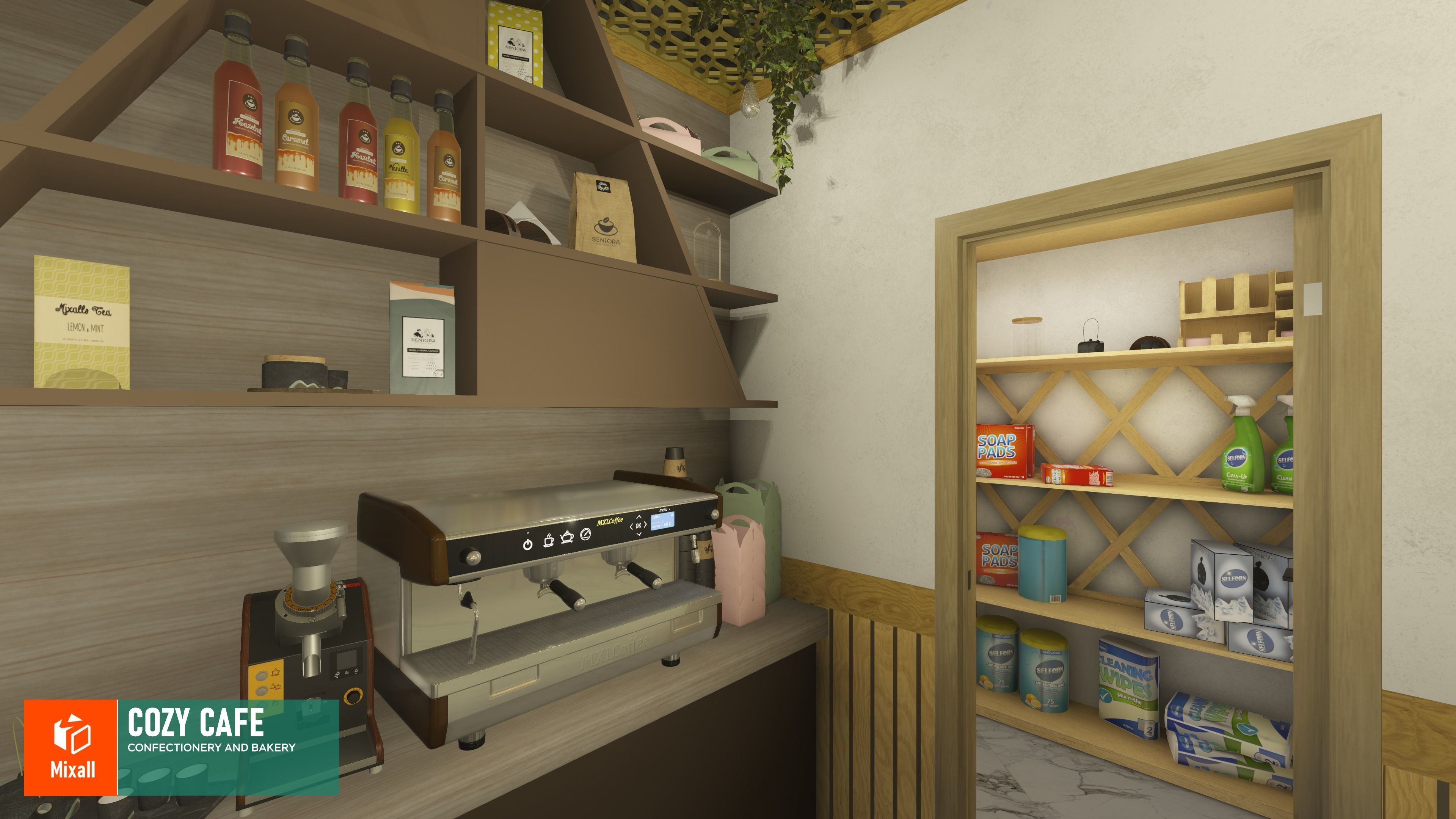 Cozy cafe - confectionery and bakery 3D model_8