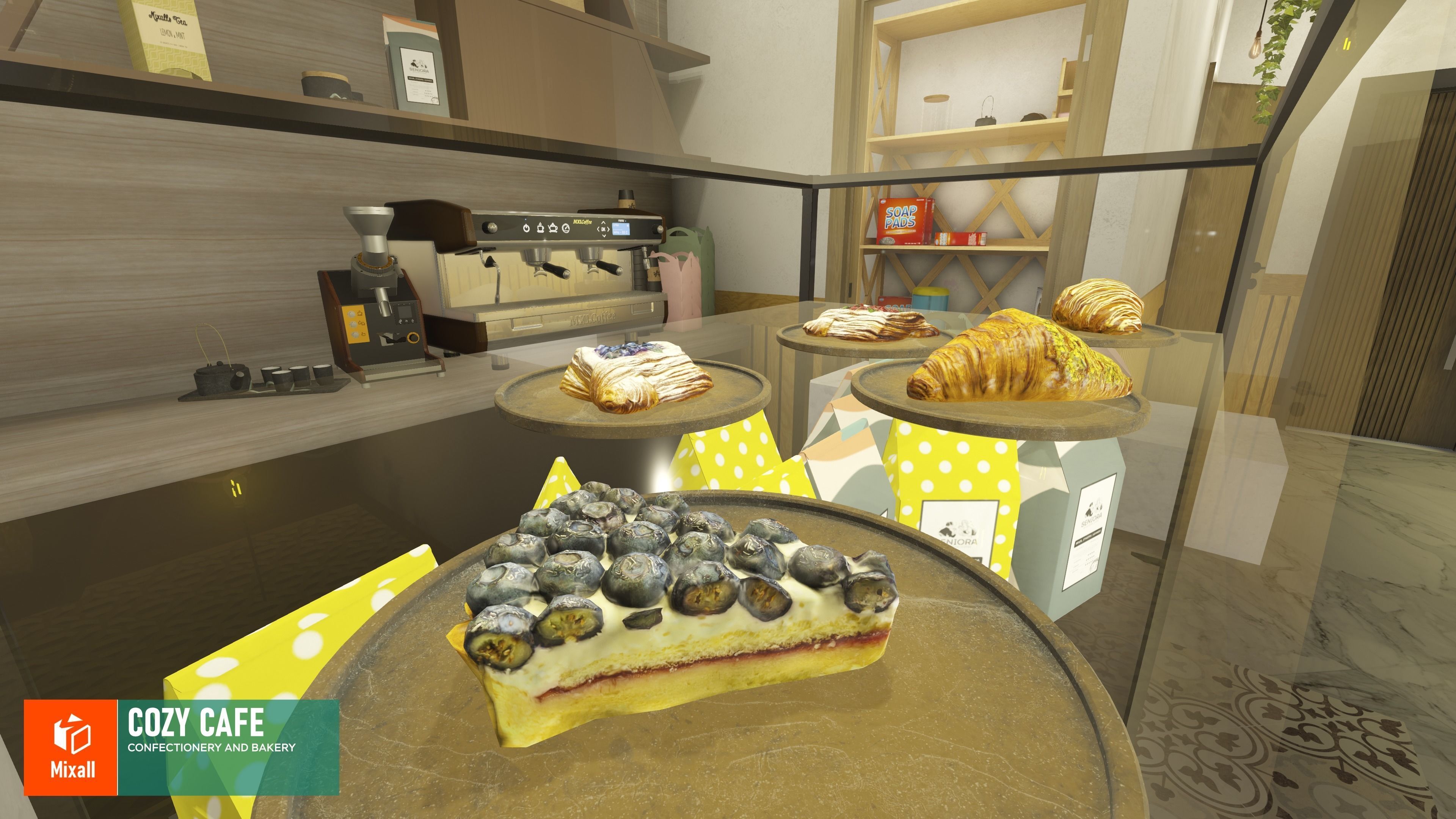 Cozy cafe - confectionery and bakery 3D model_12