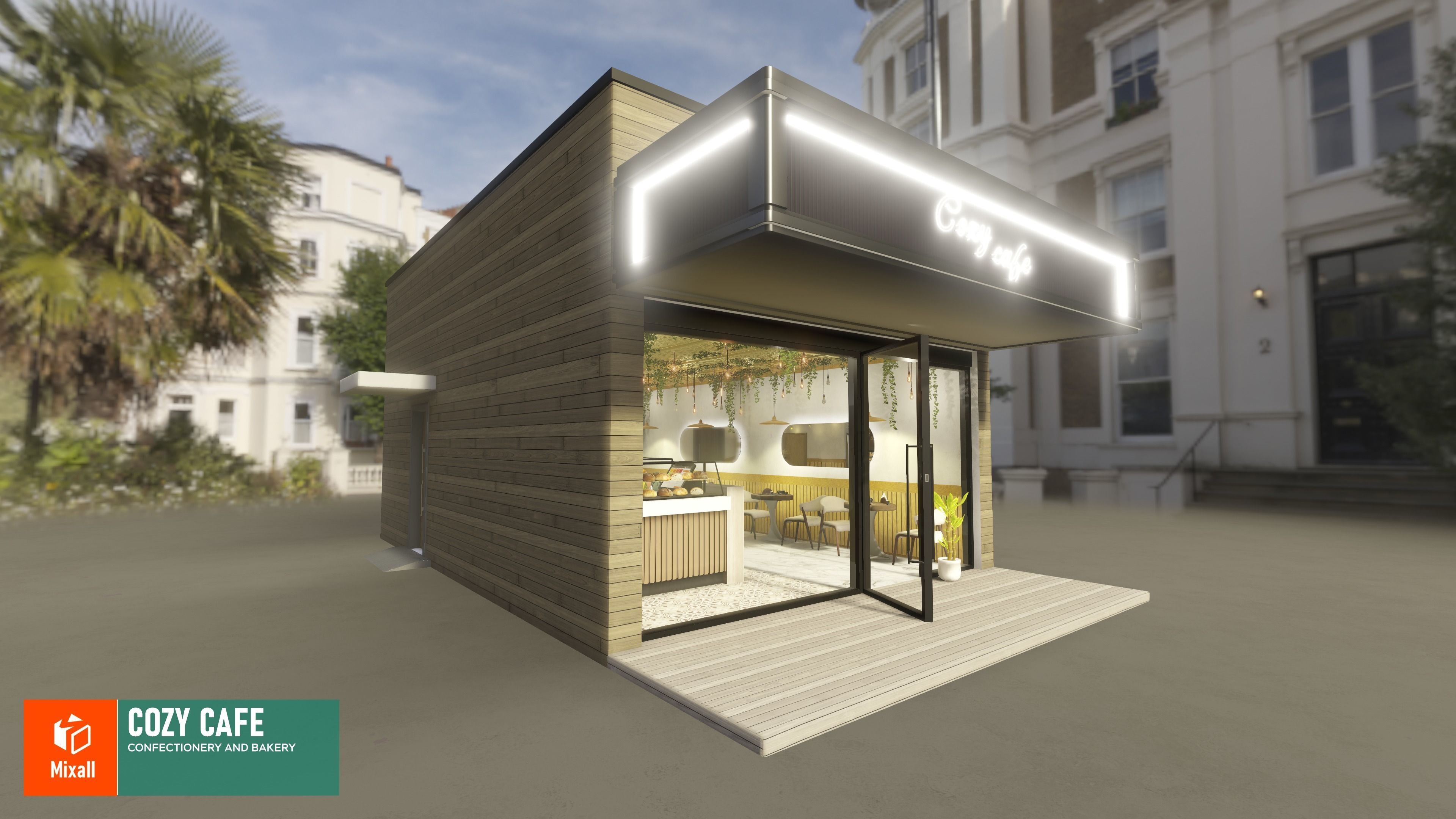 Cozy cafe - confectionery and bakery 3D model_9