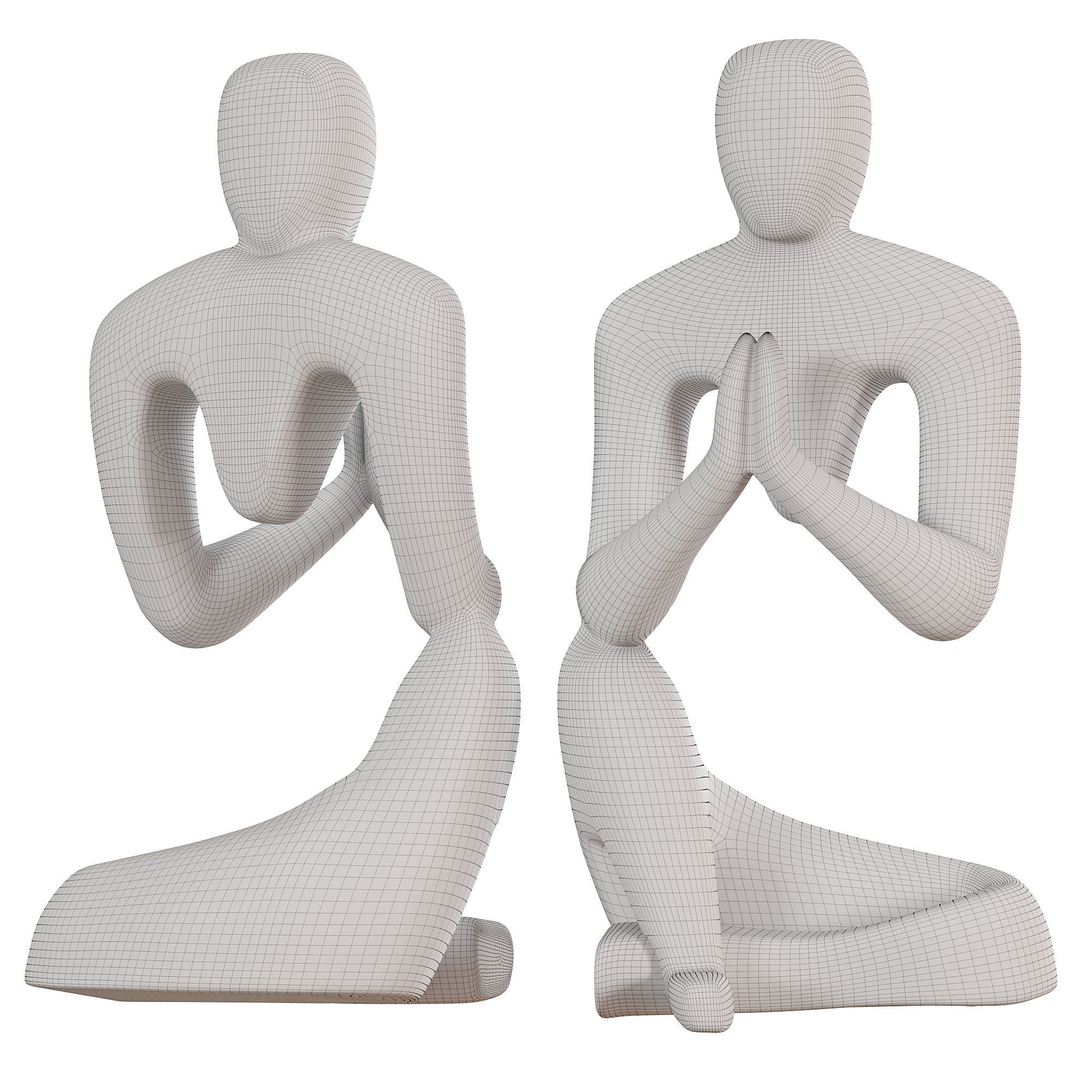 Handcrafted Wood Sculpture from Ghana 3D model_3