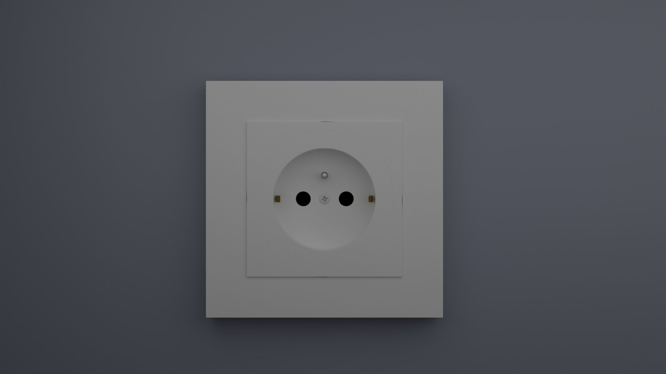Electronic Sockets and switches  Low-poly 3D model_3