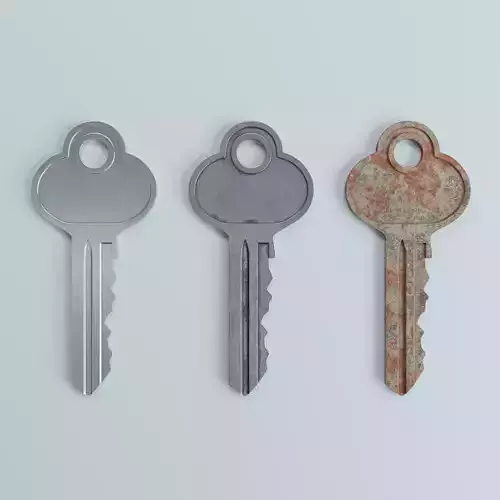 Key 4 metal 3D model