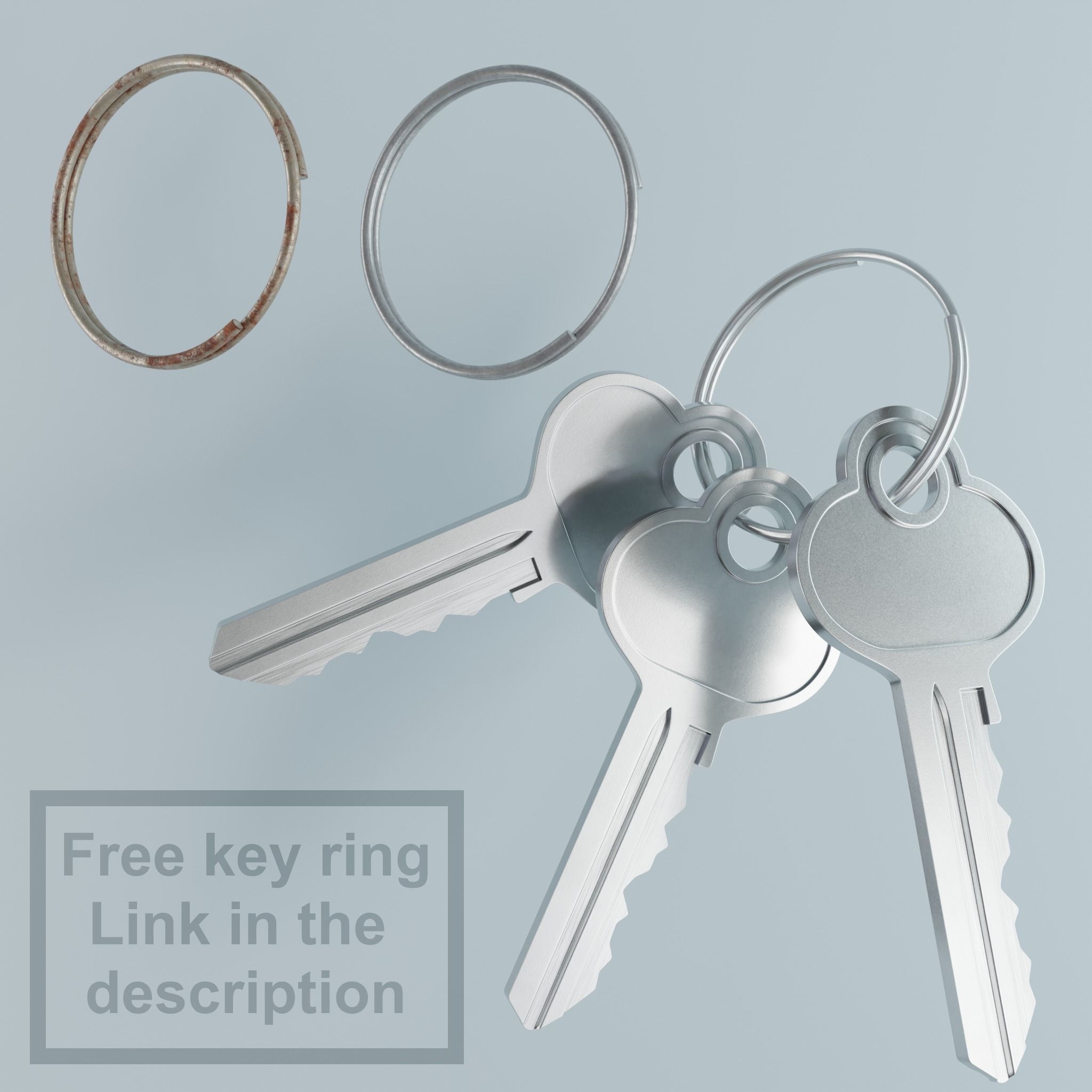 Key 4 metal 3D model_18