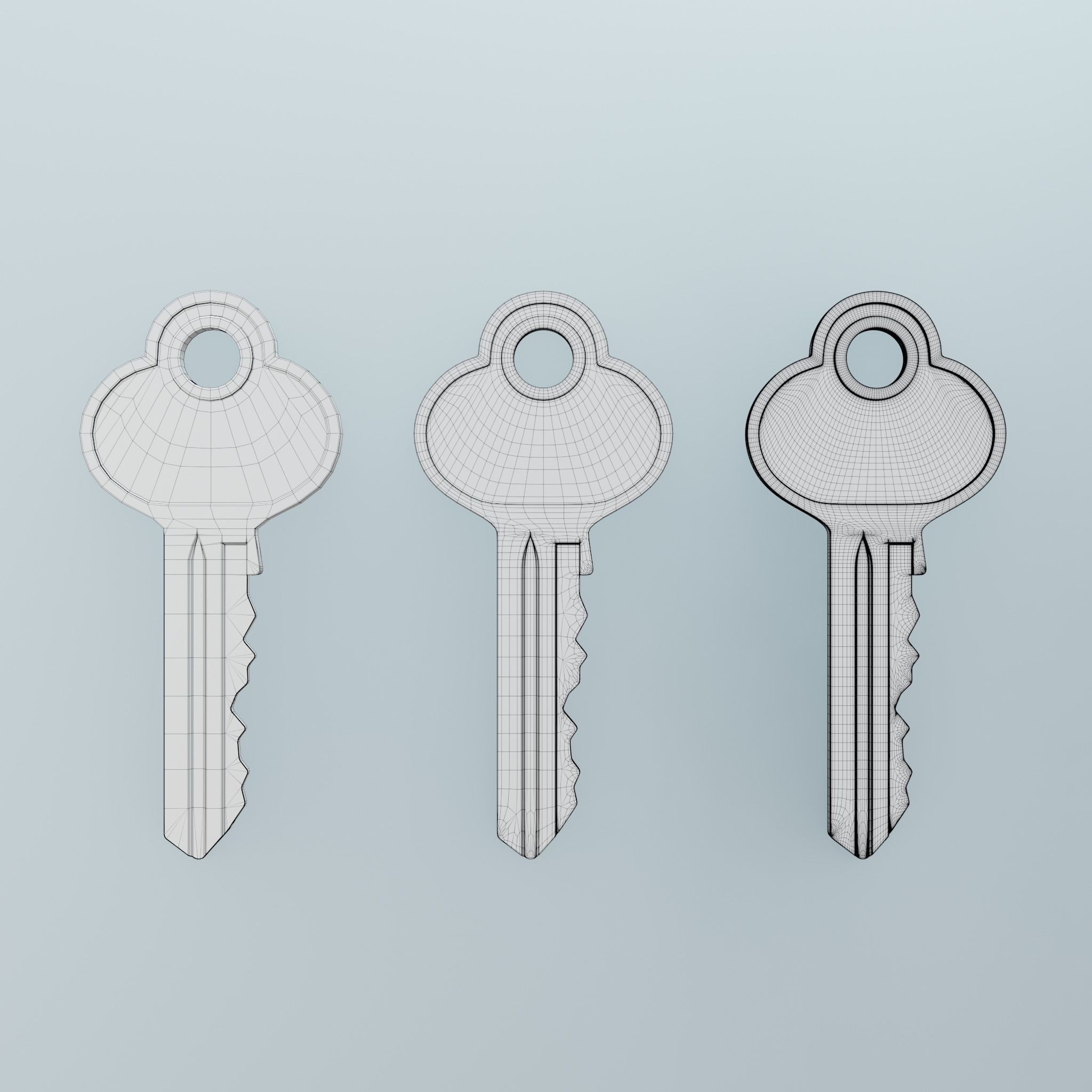 Key 4 metal 3D model_17