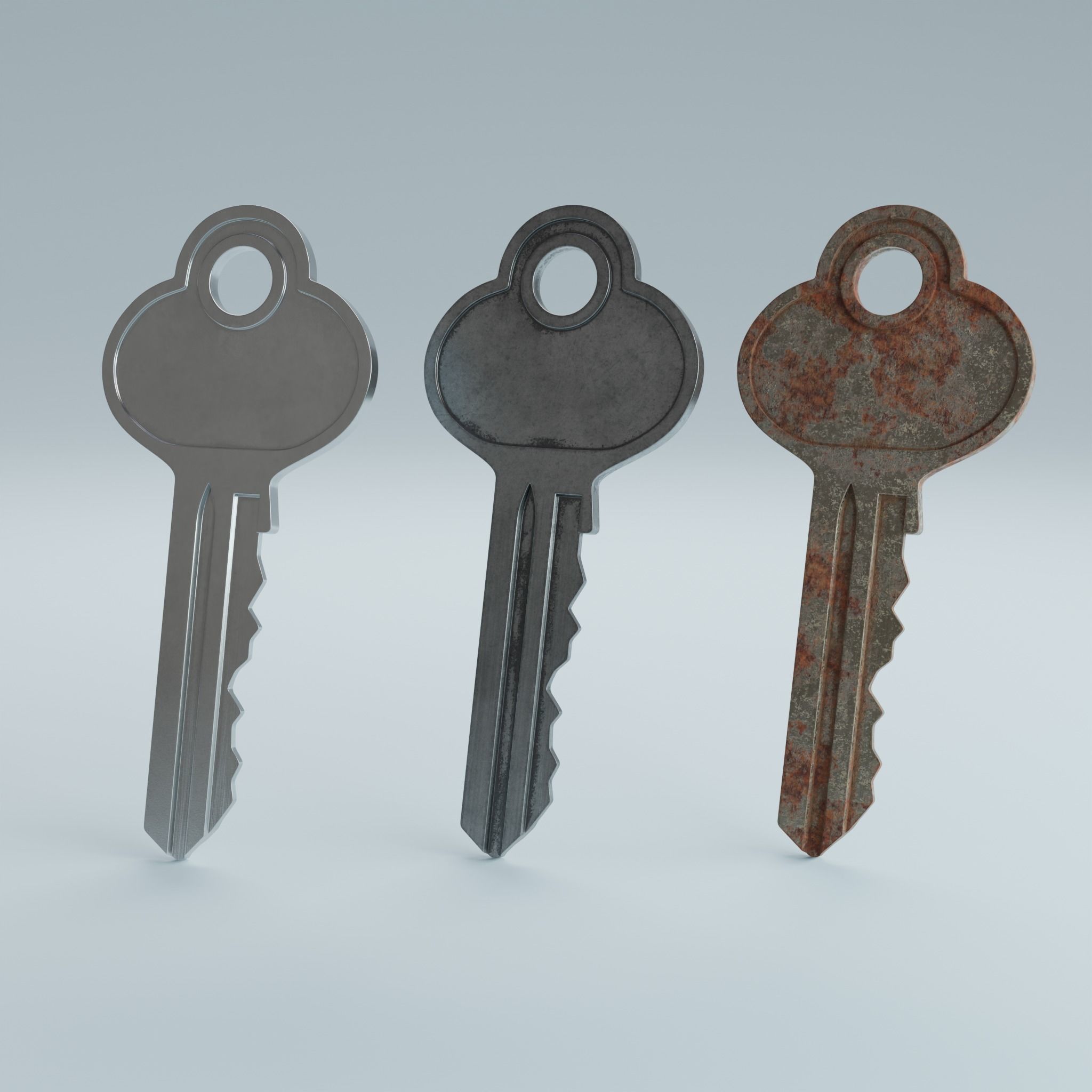 Key 4 metal 3D model_12