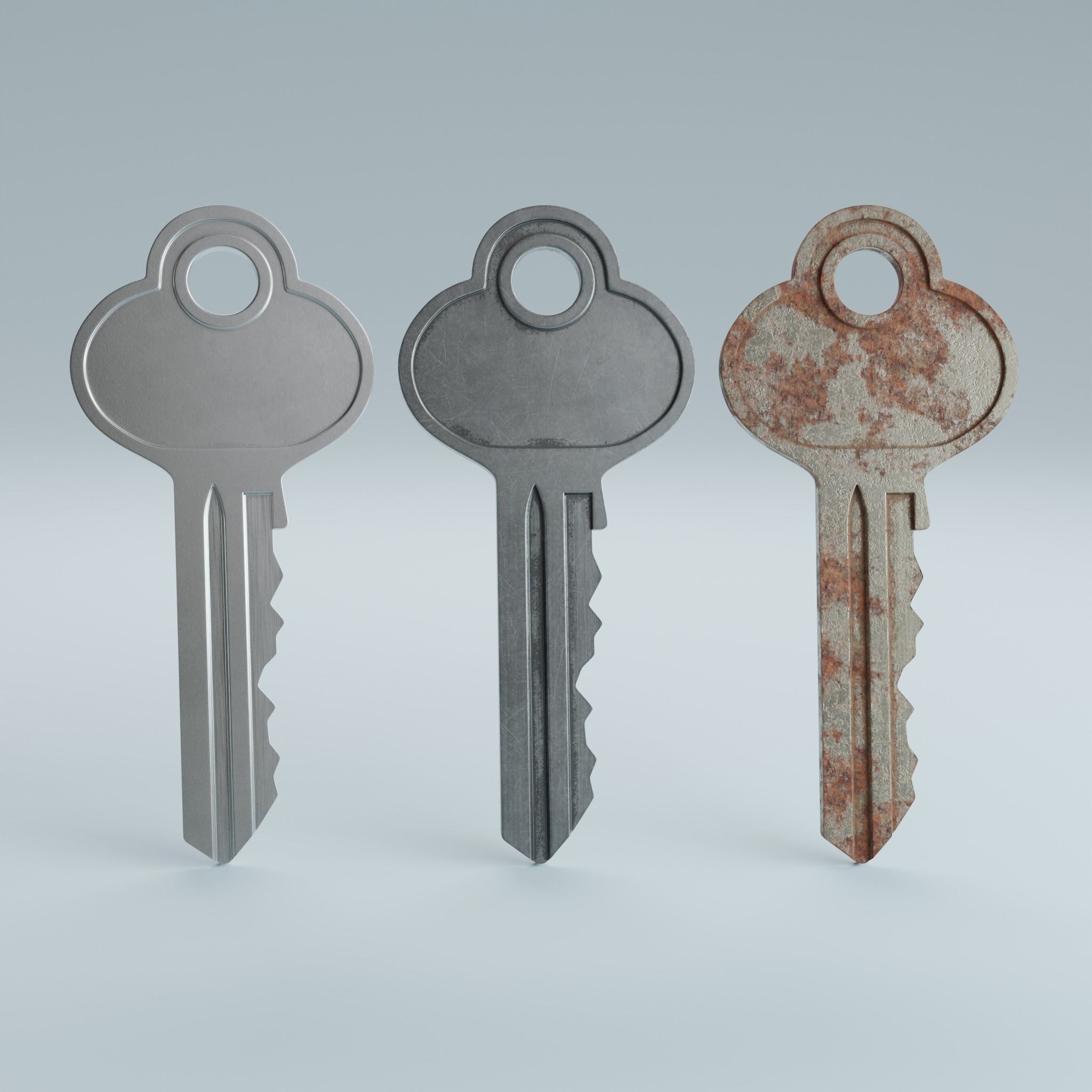 Key 4 metal 3D model_5