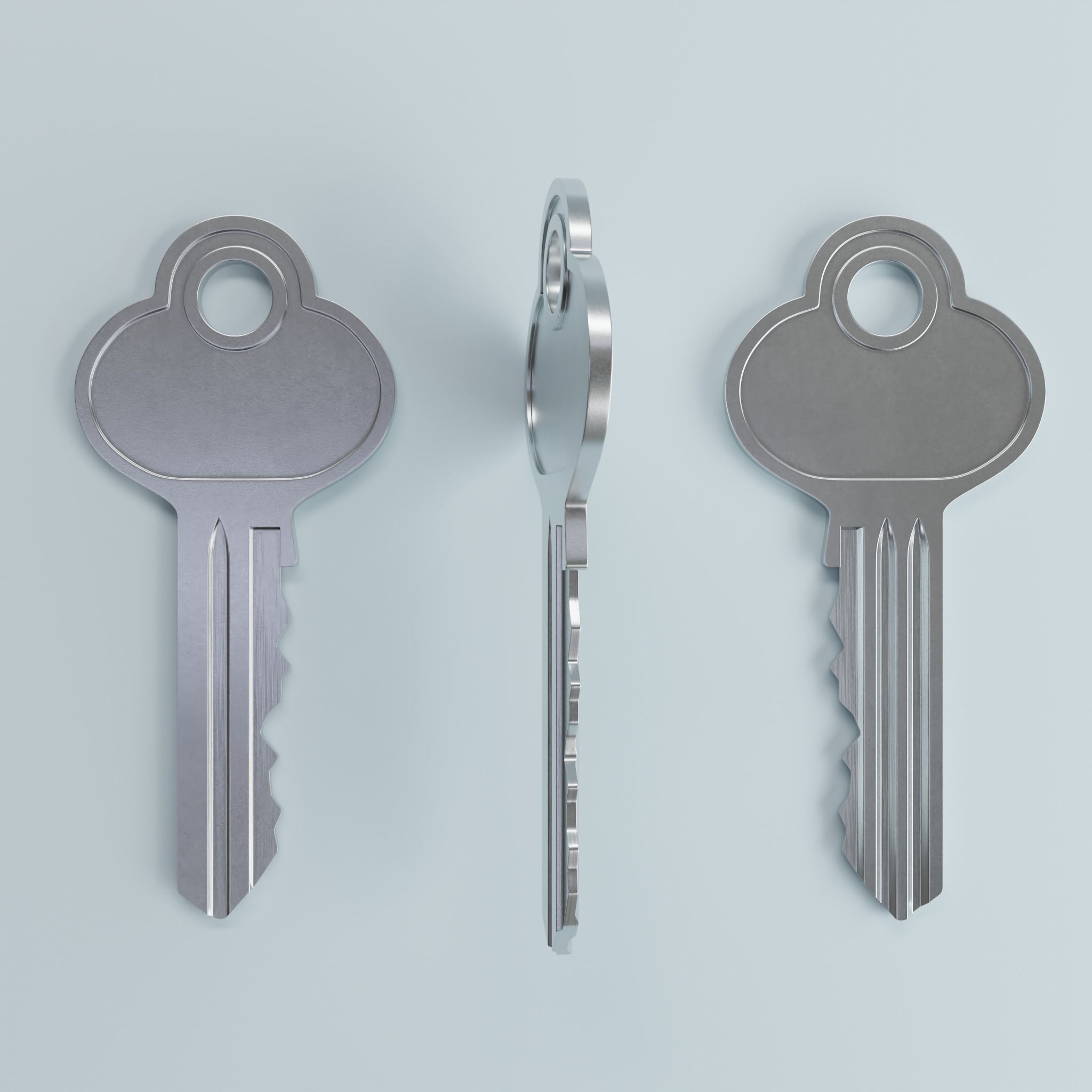 Key 4 metal 3D model_1
