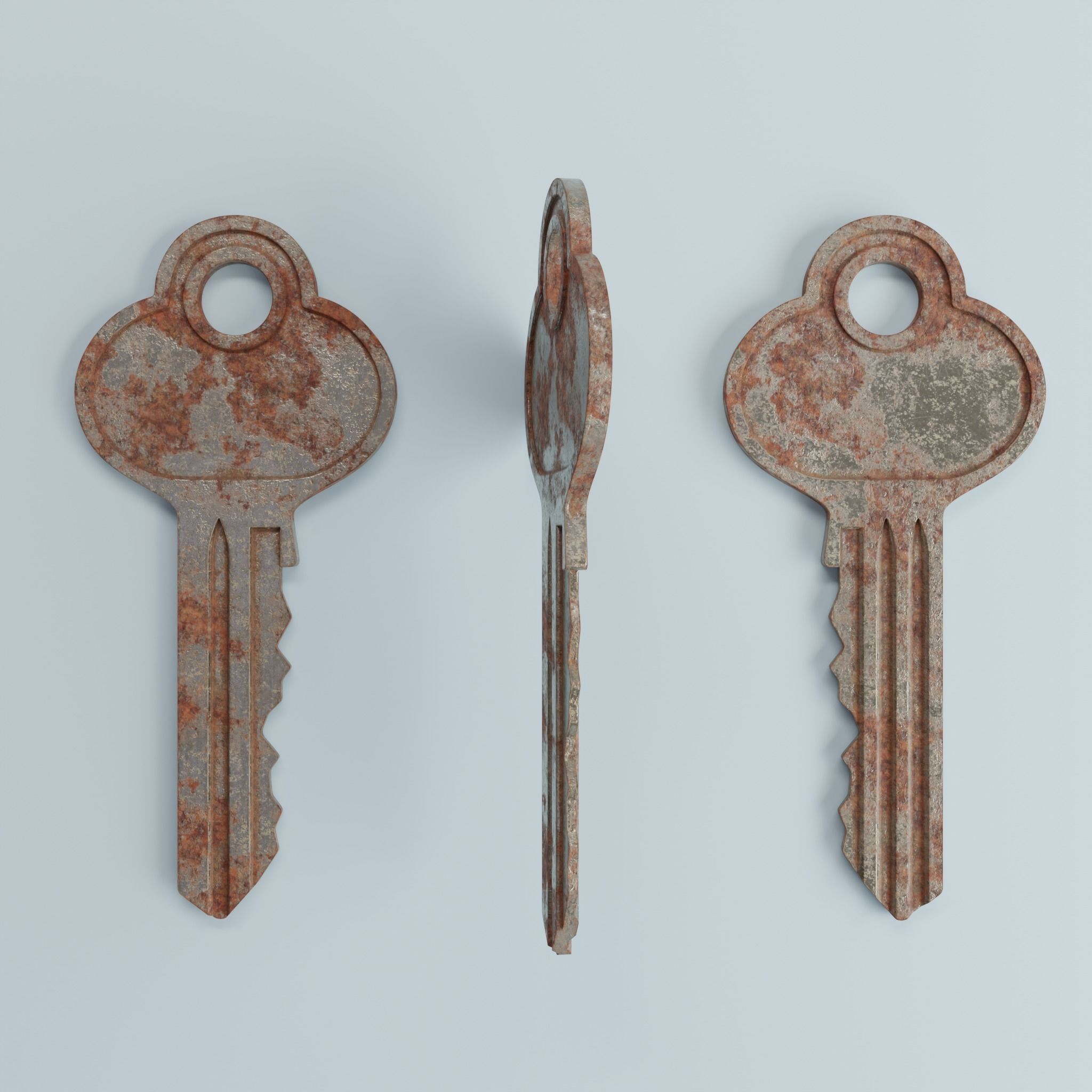 Key 4 metal 3D model_3