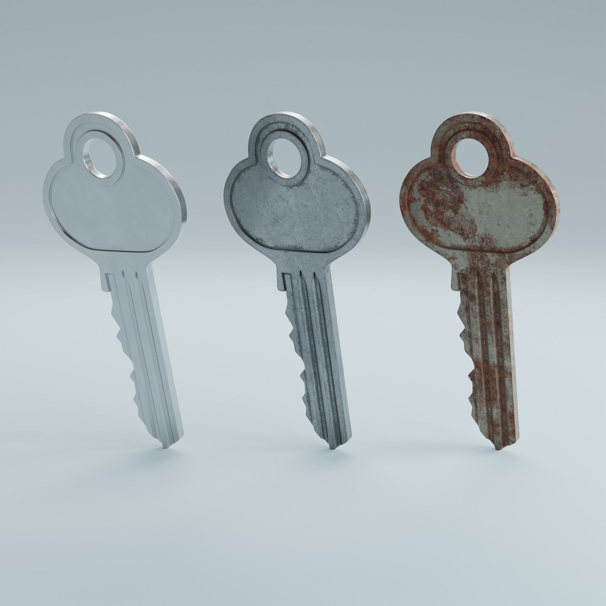 Key 4 metal 3D model_8