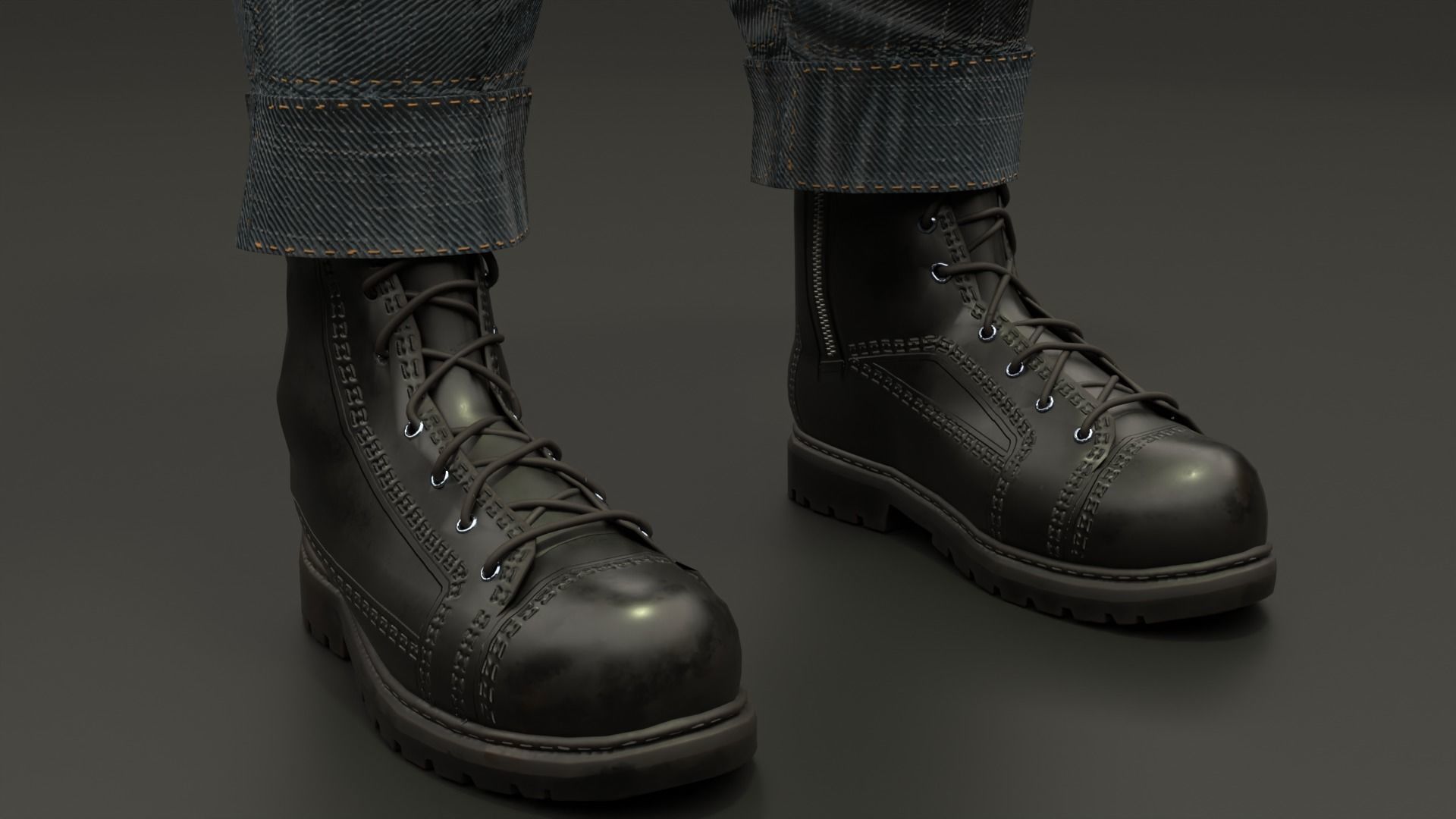 Biker Character  Low-poly 3D model_11