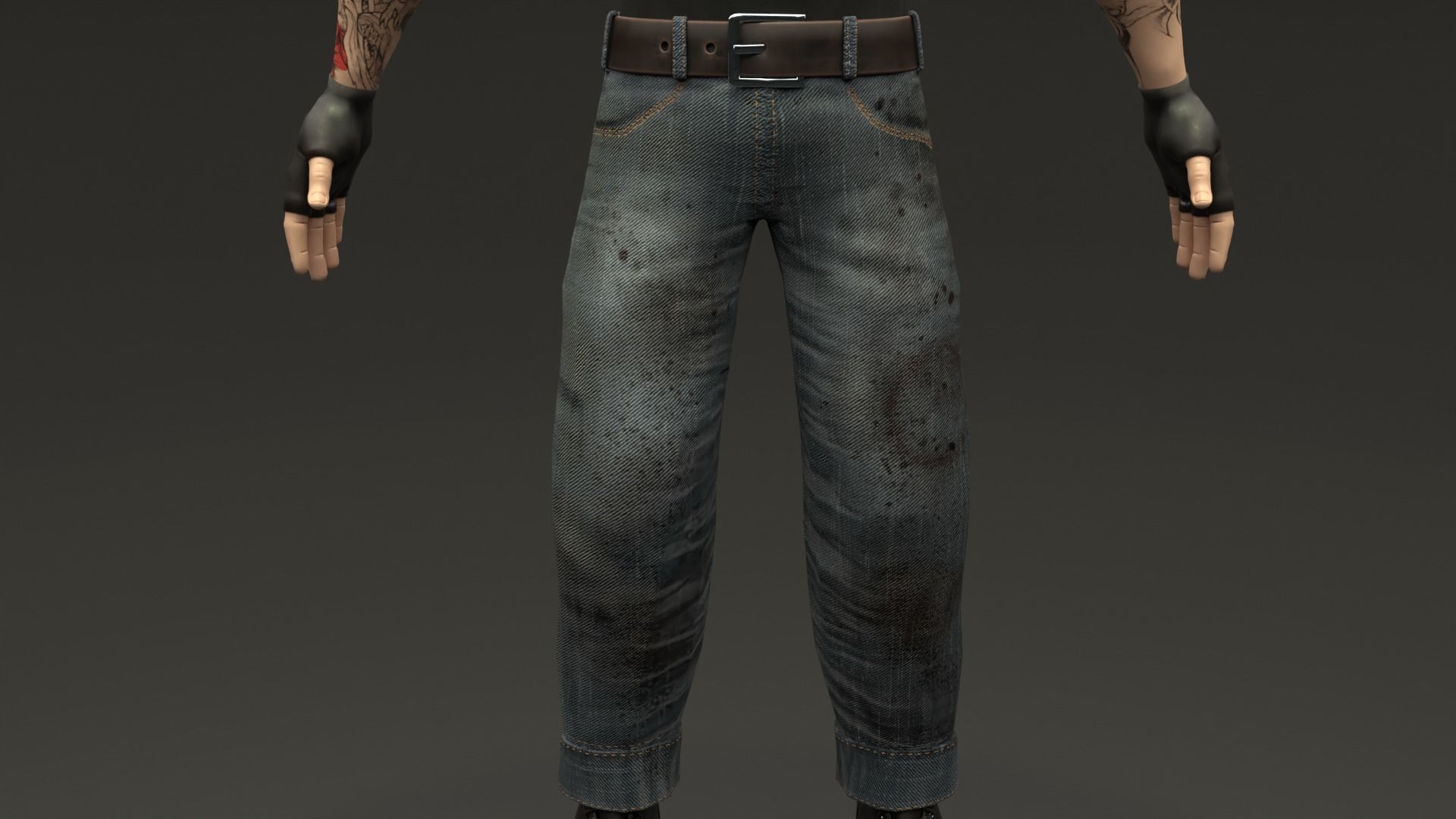 Biker Character  Low-poly 3D model_20