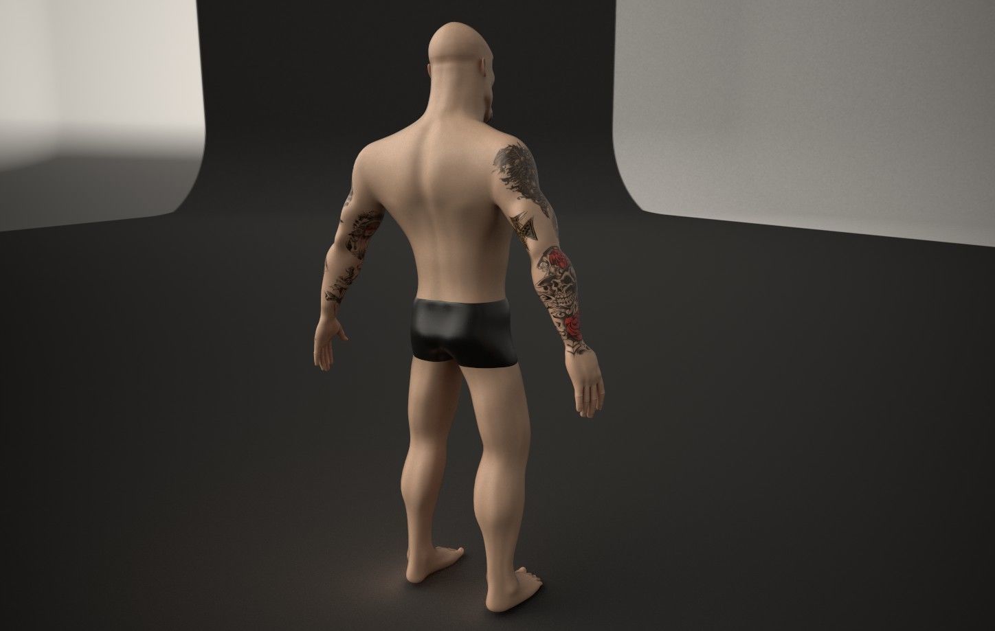 Biker Character  Low-poly 3D model_17