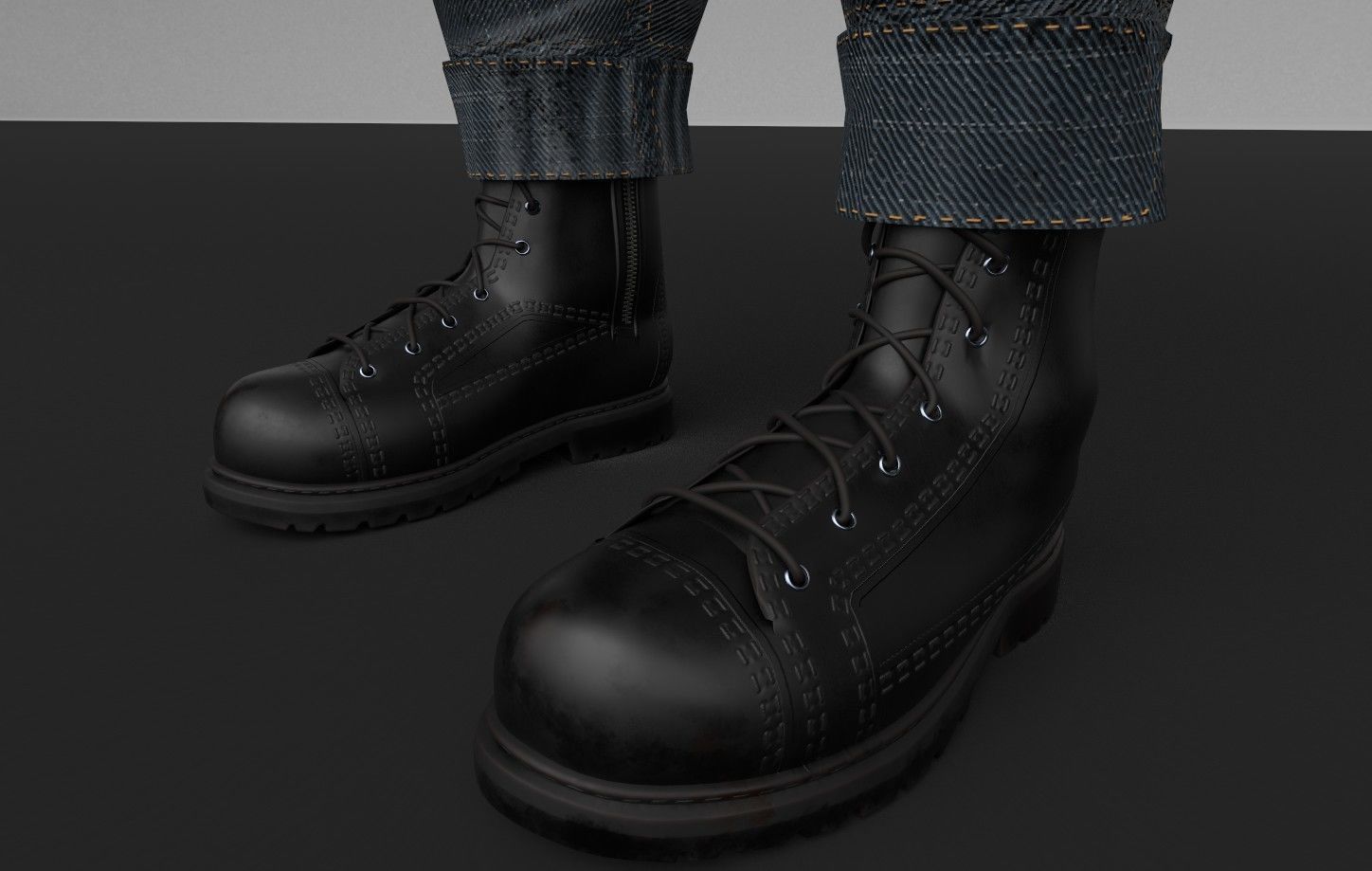 Biker Character  Low-poly 3D model_19