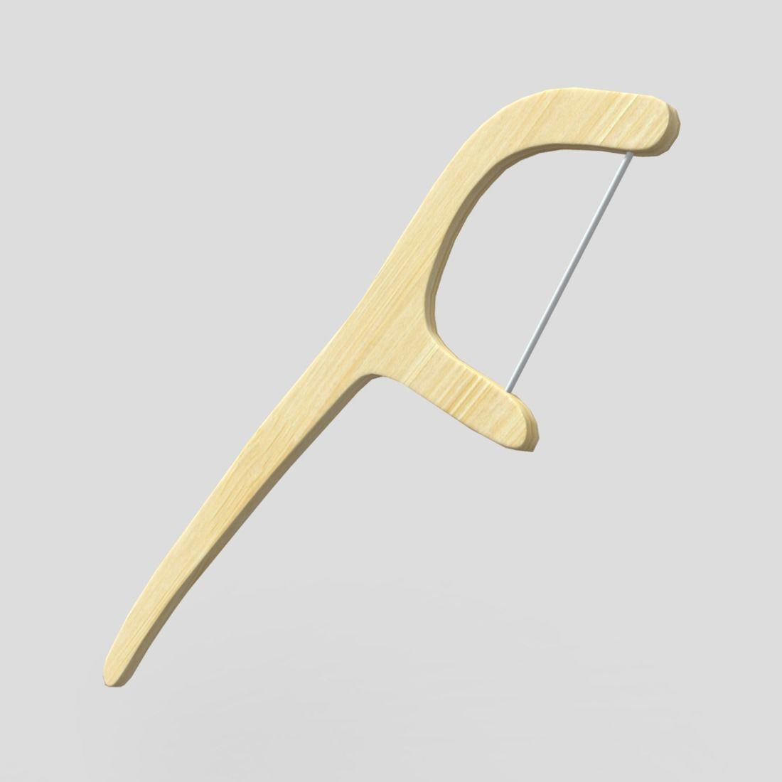 Dental FLoss Pick Low-poly 3D model_5