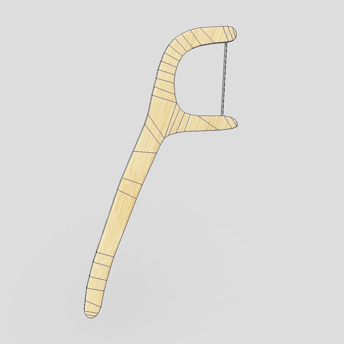 Dental FLoss Pick Low-poly 3D model_4
