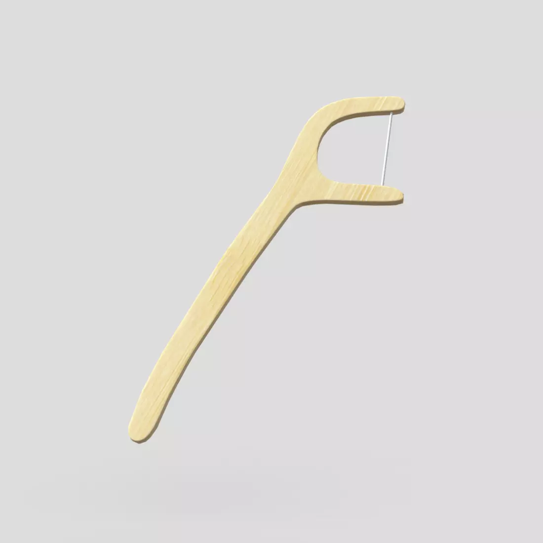 Dental FLoss Pick Low-poly 3D model_0