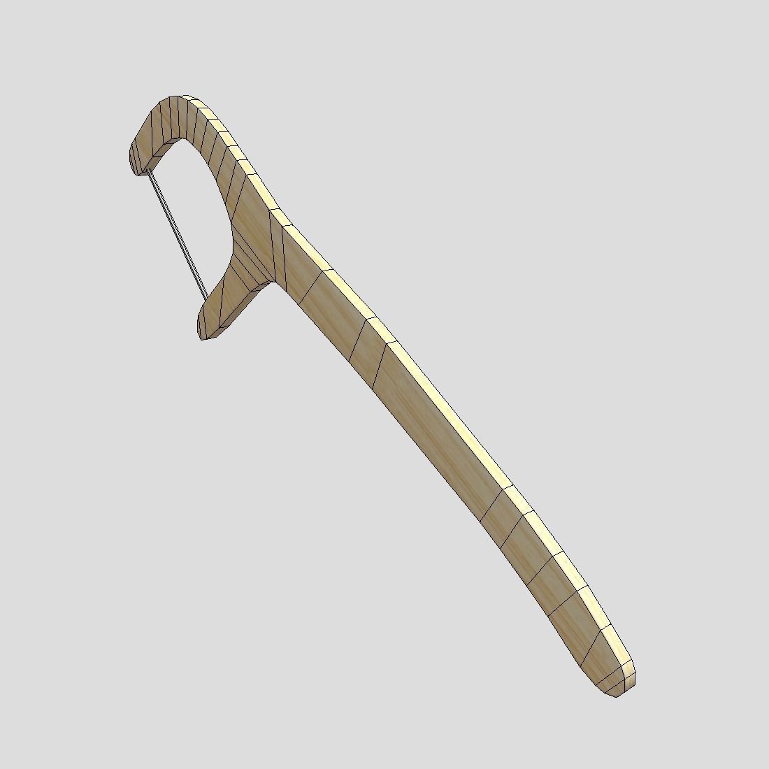 Dental FLoss Pick Low-poly 3D model_10