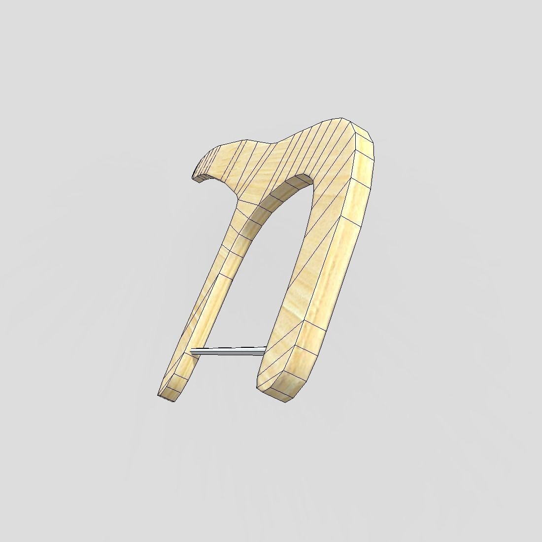 Dental FLoss Pick Low-poly 3D model_8