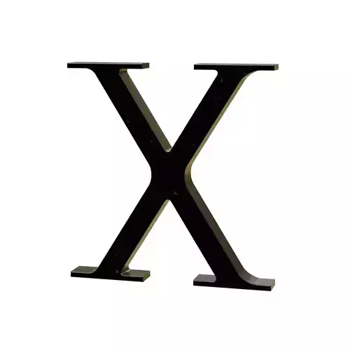 Chiseled 3D Roman numbers with thin serifs