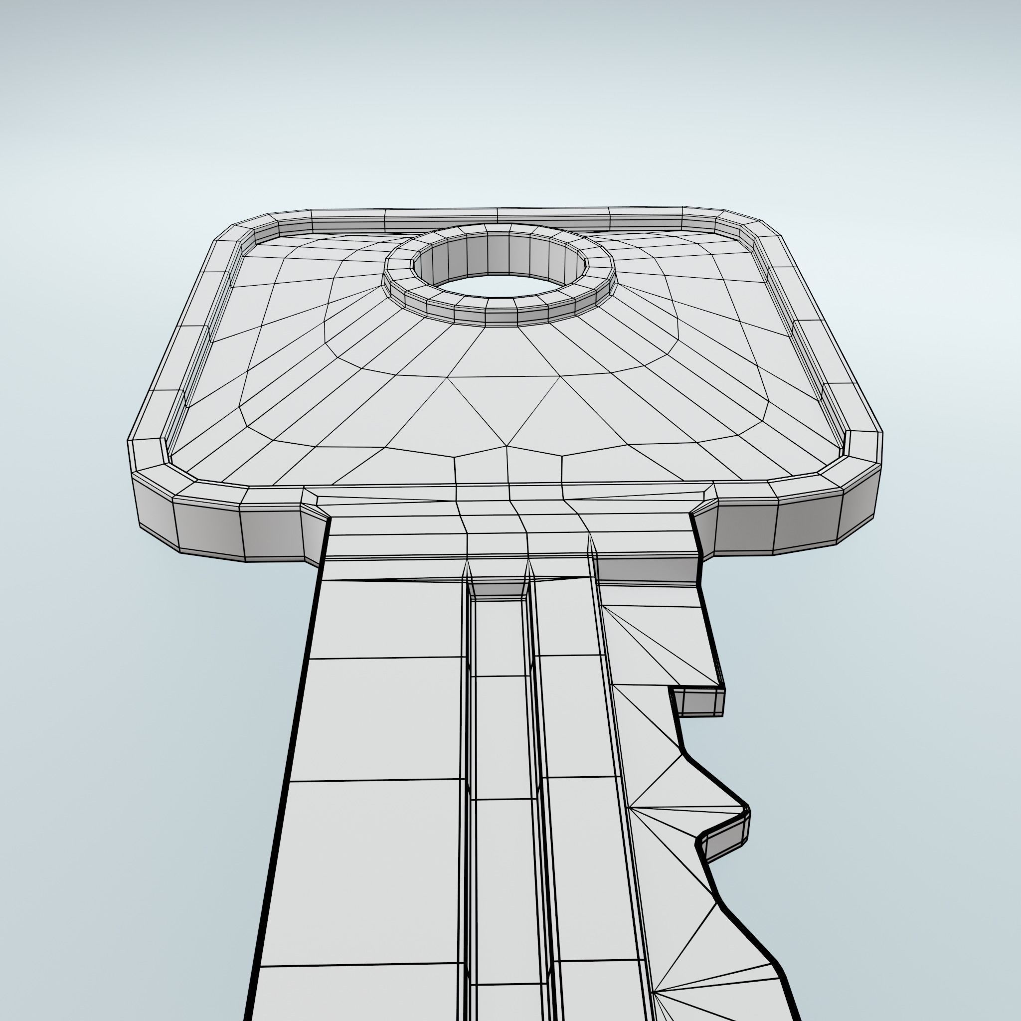 Key 5 metal 3D model_15