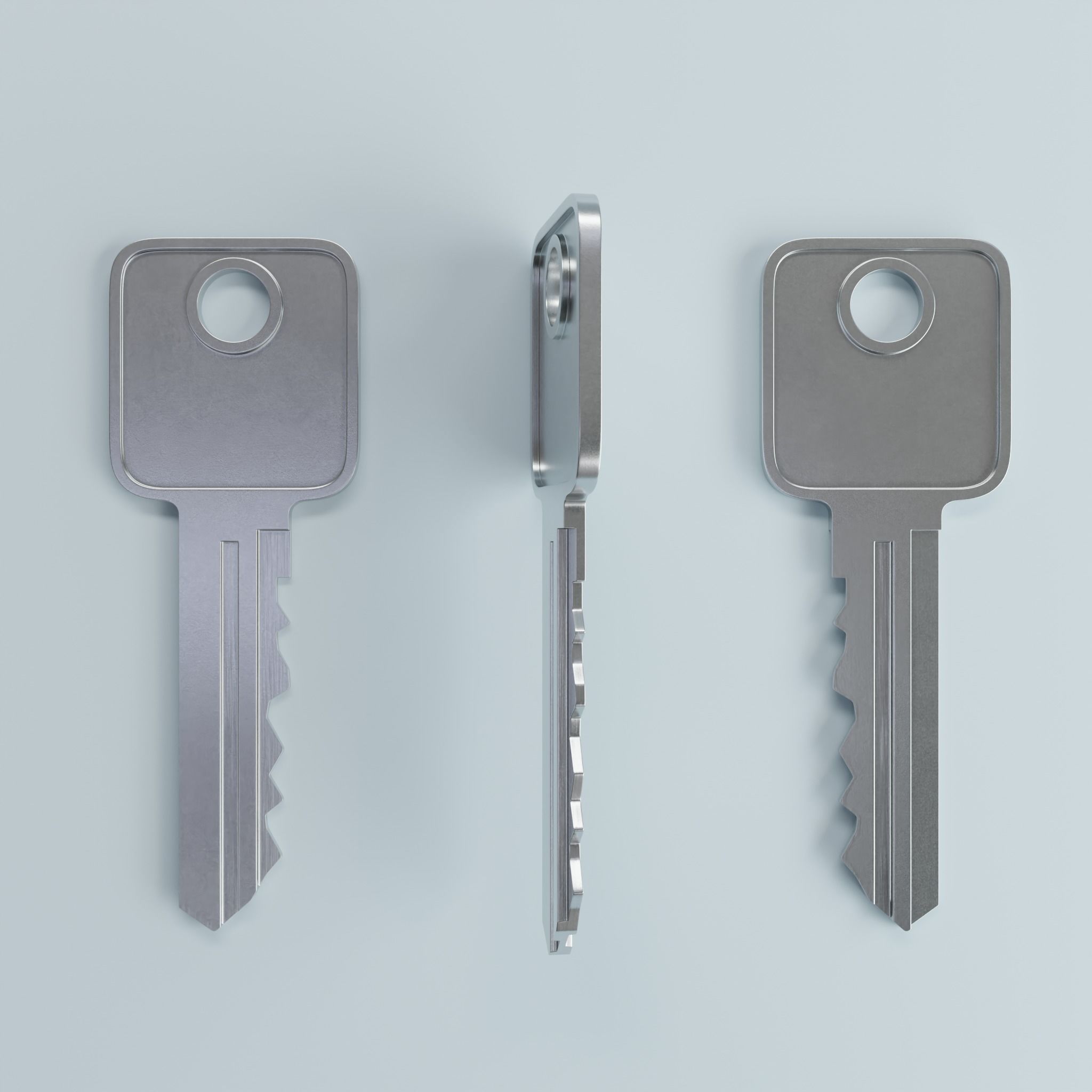 Key 5 metal 3D model_1