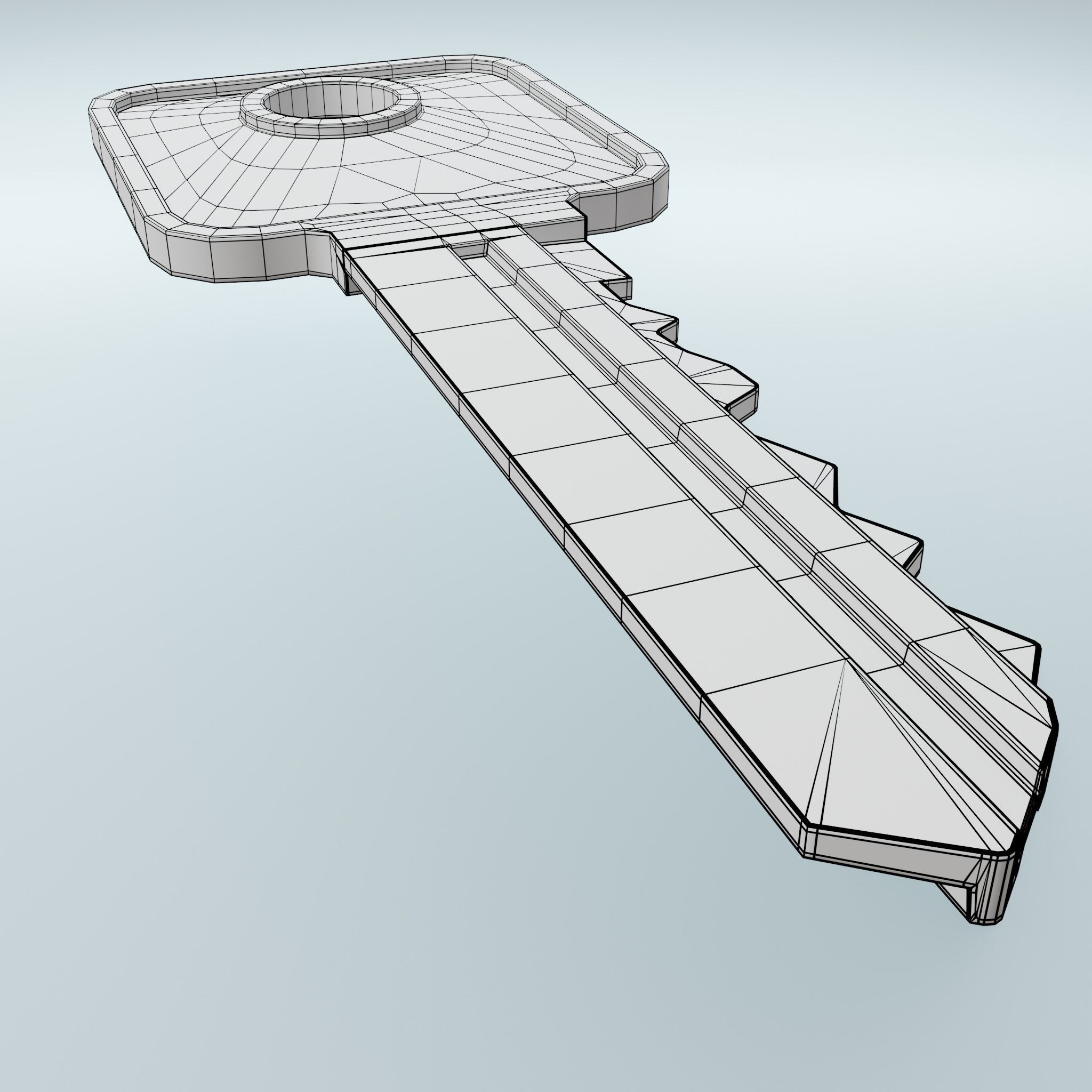 Key 5 metal 3D model_16