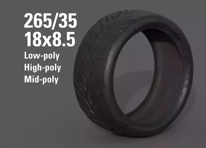 Federal 595 RS 265 35 for 18x8 Low-poly 3D model