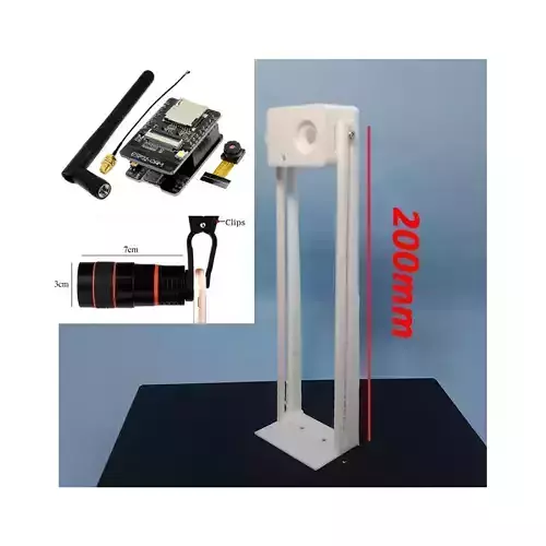 ESP32 CAM HOUSING WITH M17 THREAD AND 20MM STAND ADJUSTABLE ABLE