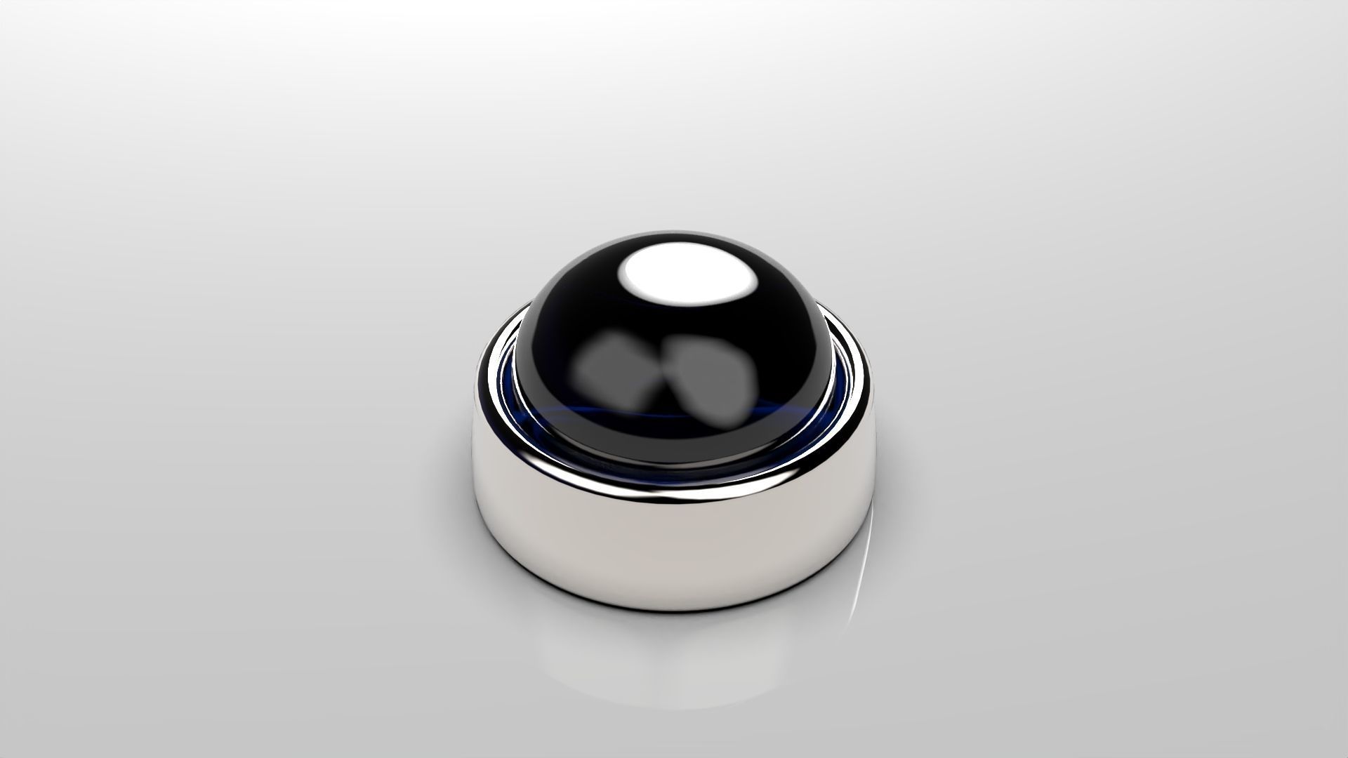 round flush set cabochon ring heads earrings or pendant 3D print model_3