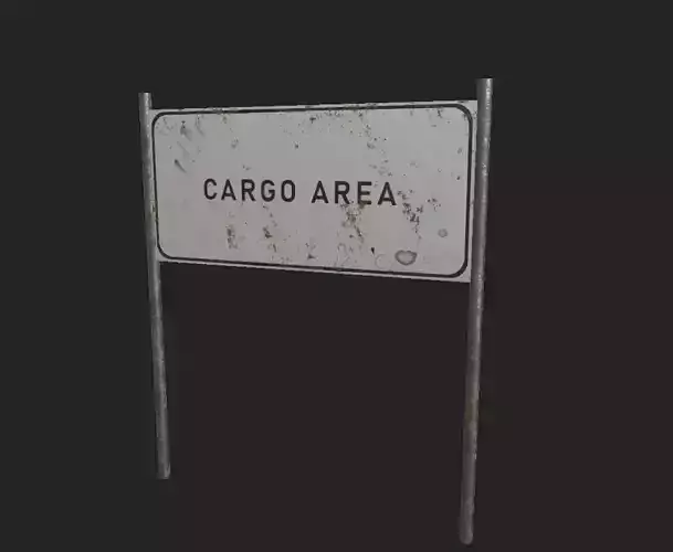 Cargo Area Sign Free 3D model