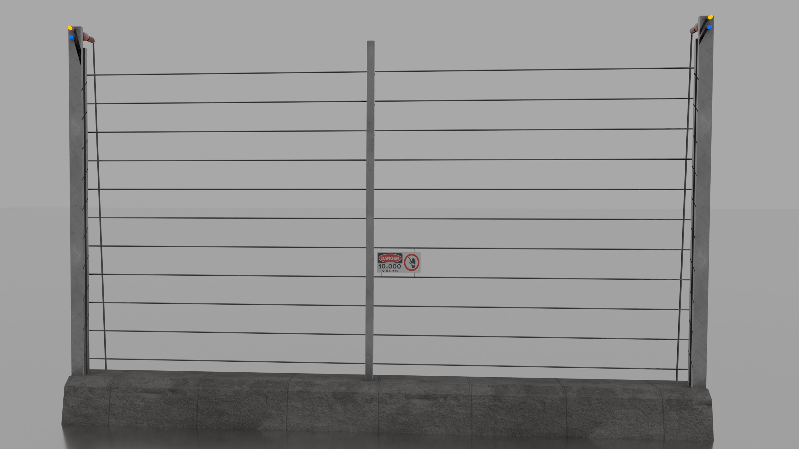 Jurassic Themed - Trex Electric Fence Low-poly 3D model_3