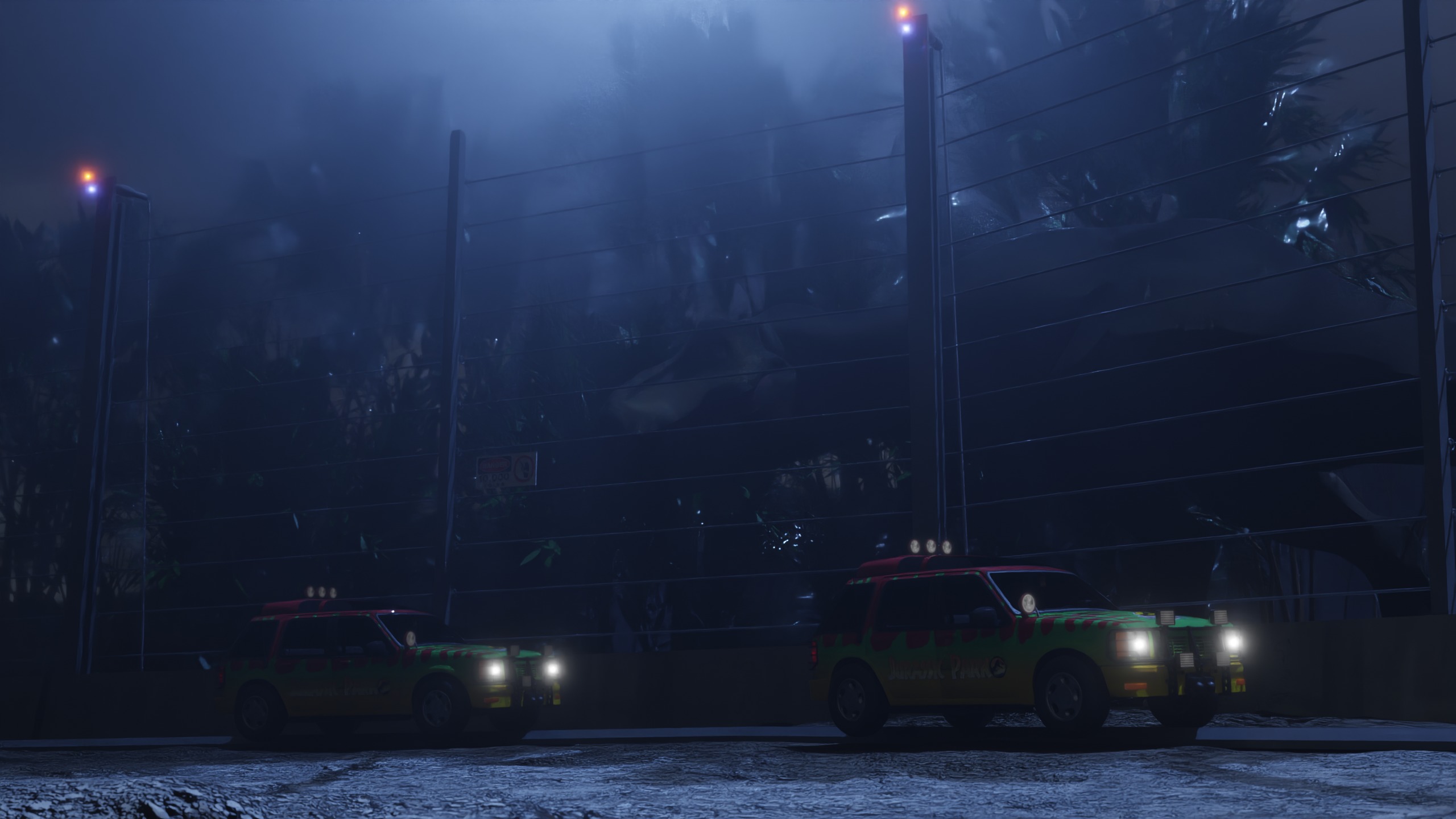 Jurassic Themed - Trex Electric Fence Low-poly 3D model_7