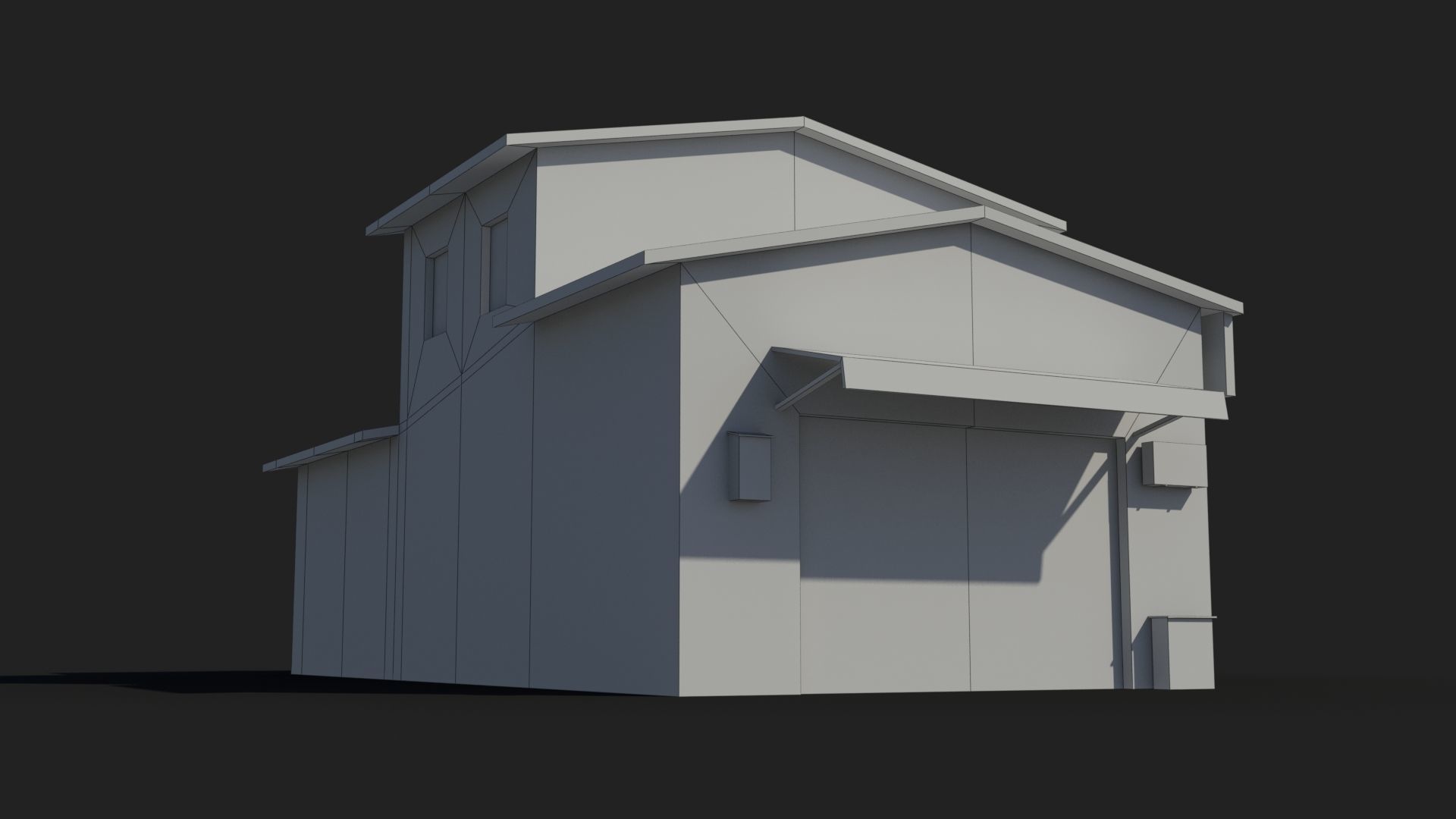 Japanese House x2 Low-poly 3D model_10
