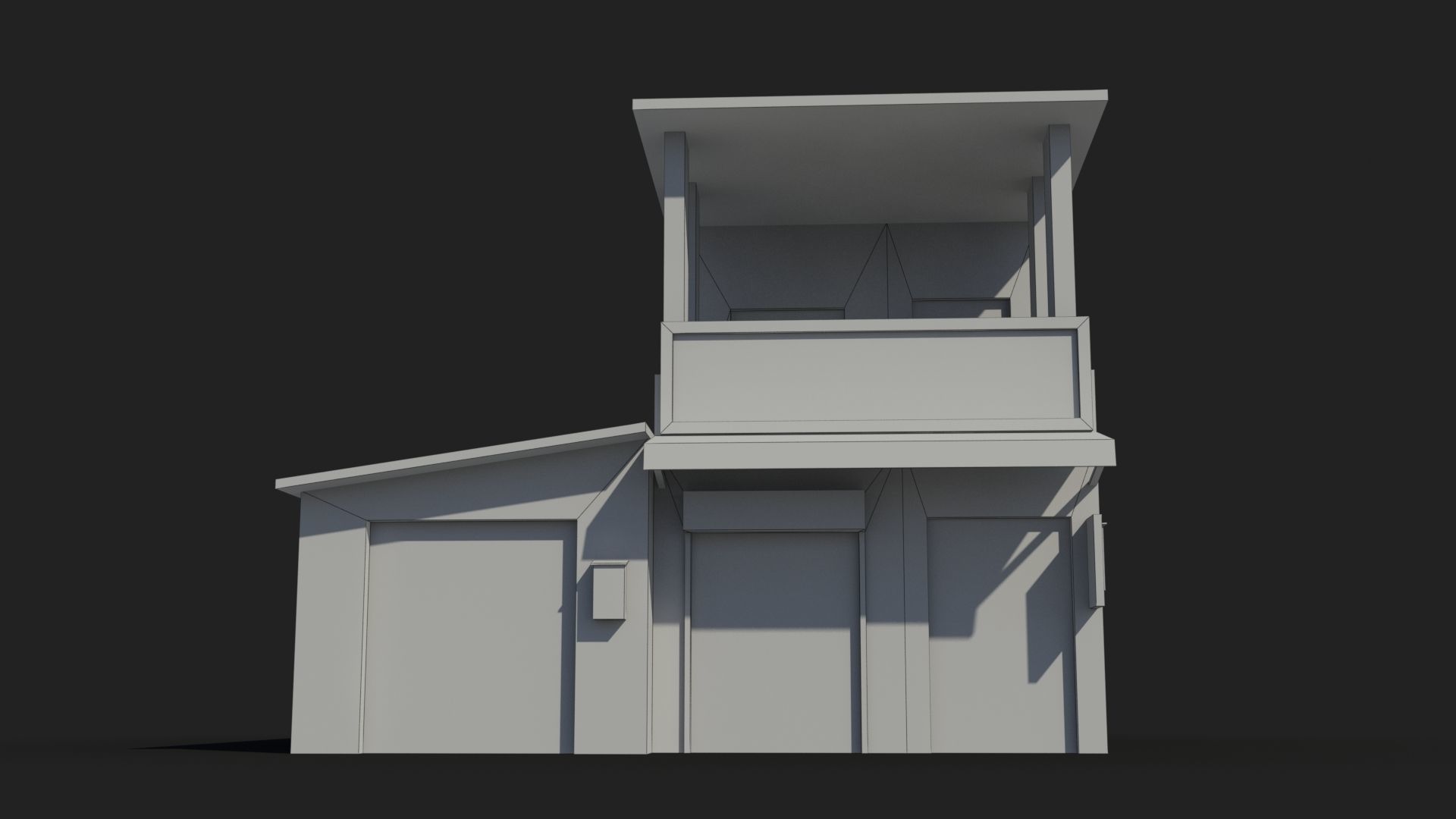 Japanese House x4 Low-poly 3D model_7