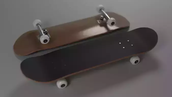 Realistic Skateboard High Poly 3D model with 4K textures  Free 3D model