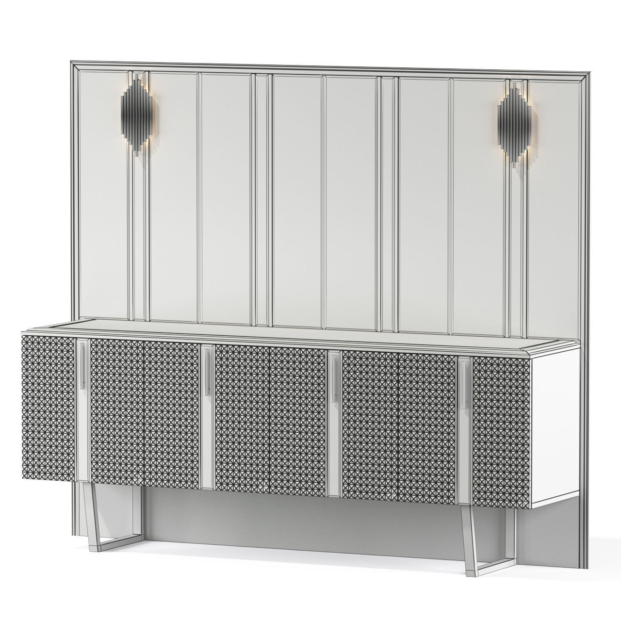 Valentino sideboard 3D model_4