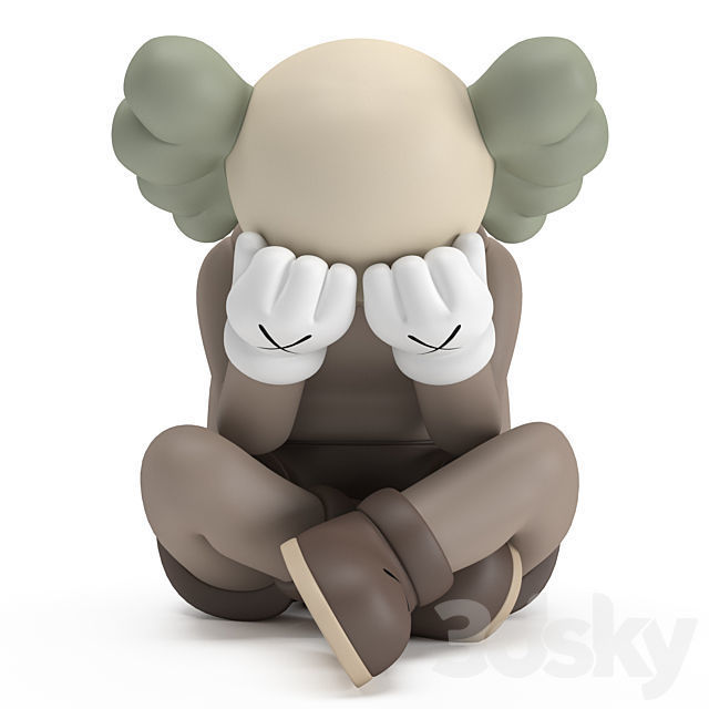 Kaws Sitting 3D model_4