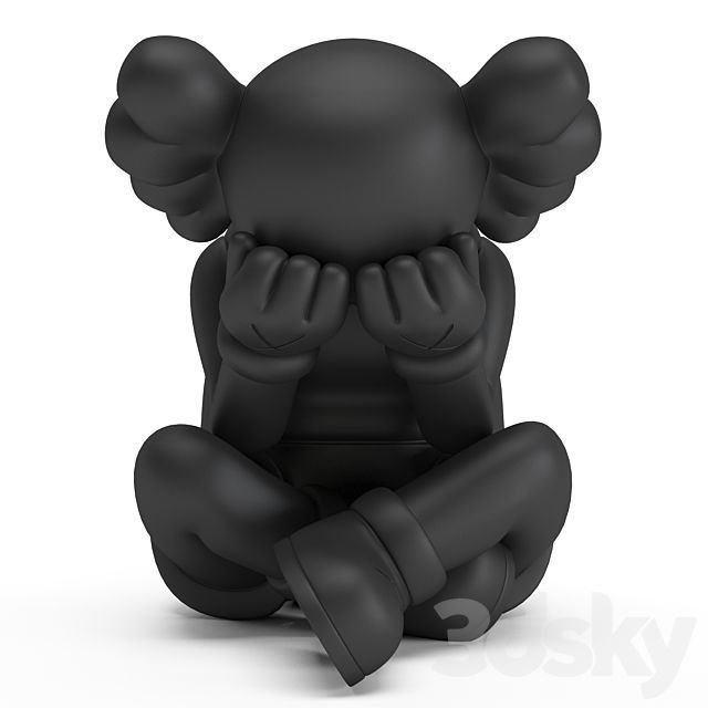 Kaws Sitting 3D model_1