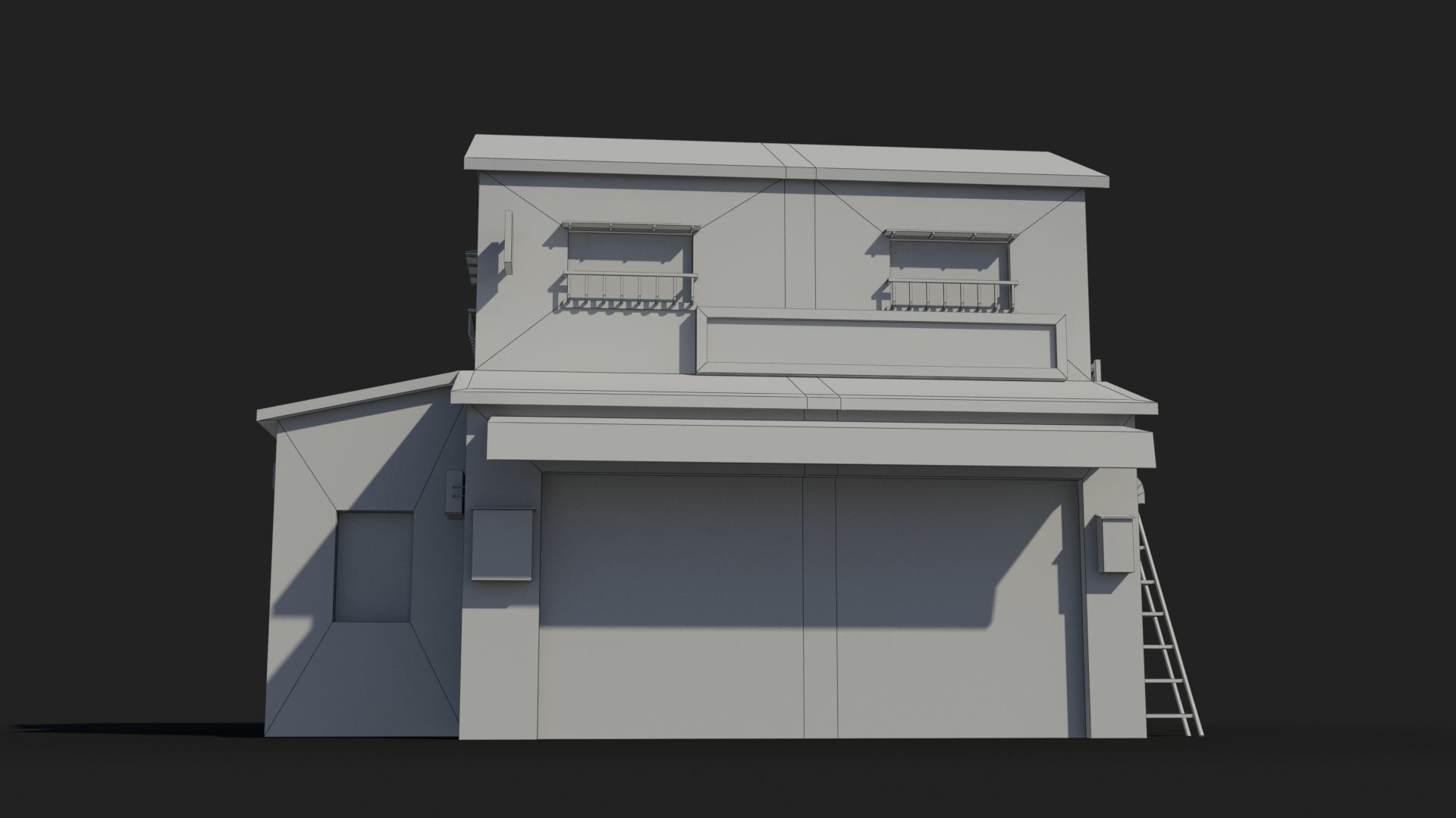 Japanese House x11 Low-poly 3D model_7