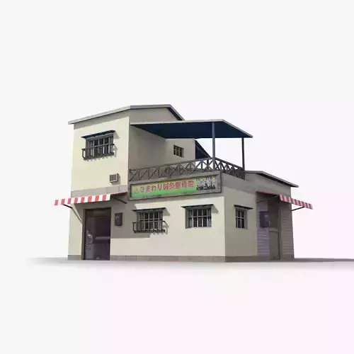 Japanese House x12 Low-poly 3D model