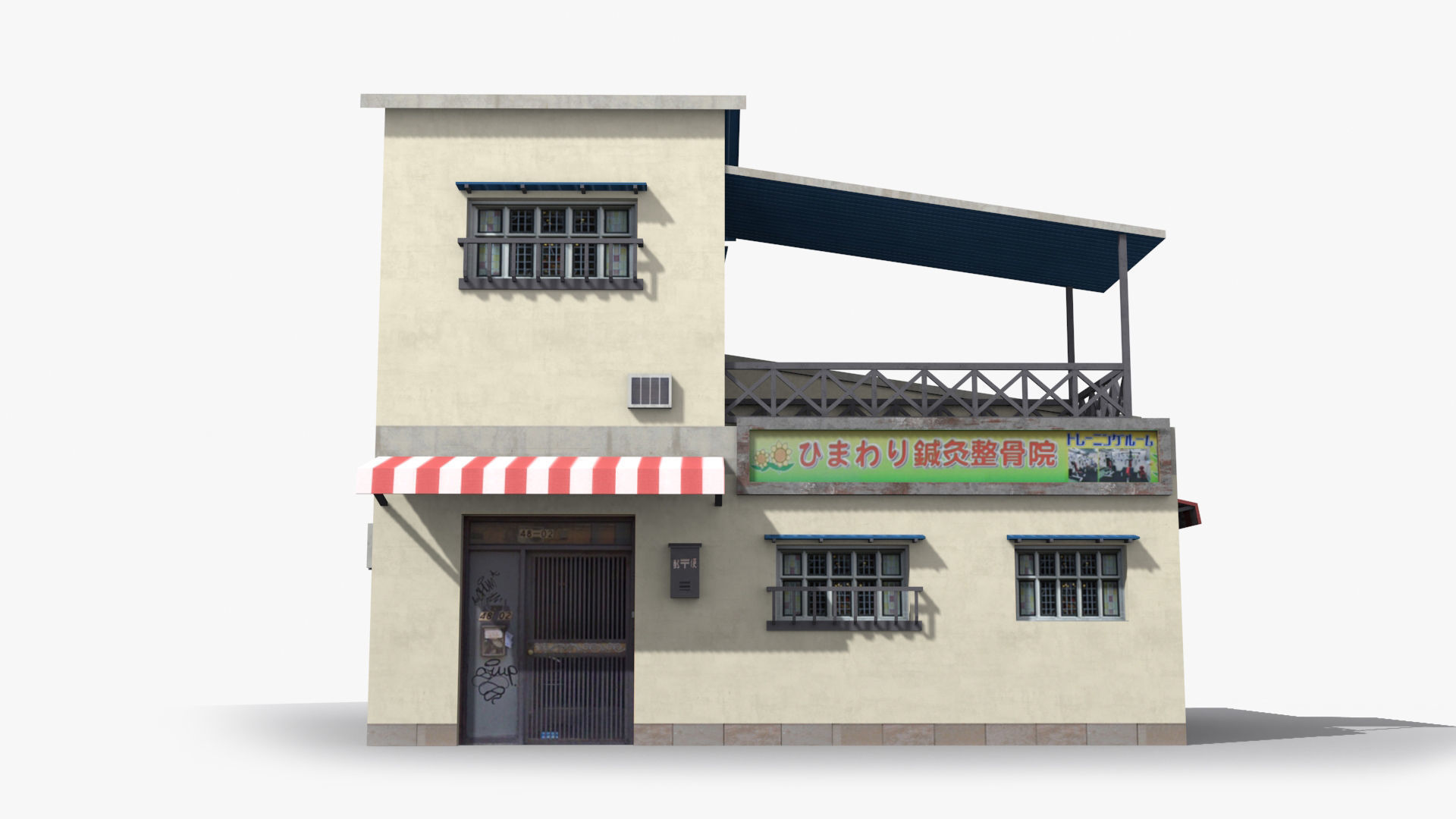 Japanese House x12 Low-poly 3D model_1