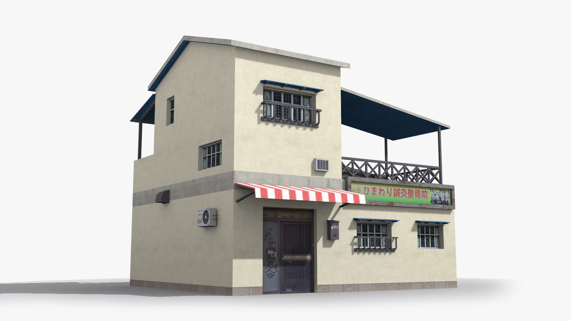 Japanese House x12 Low-poly 3D model_2
