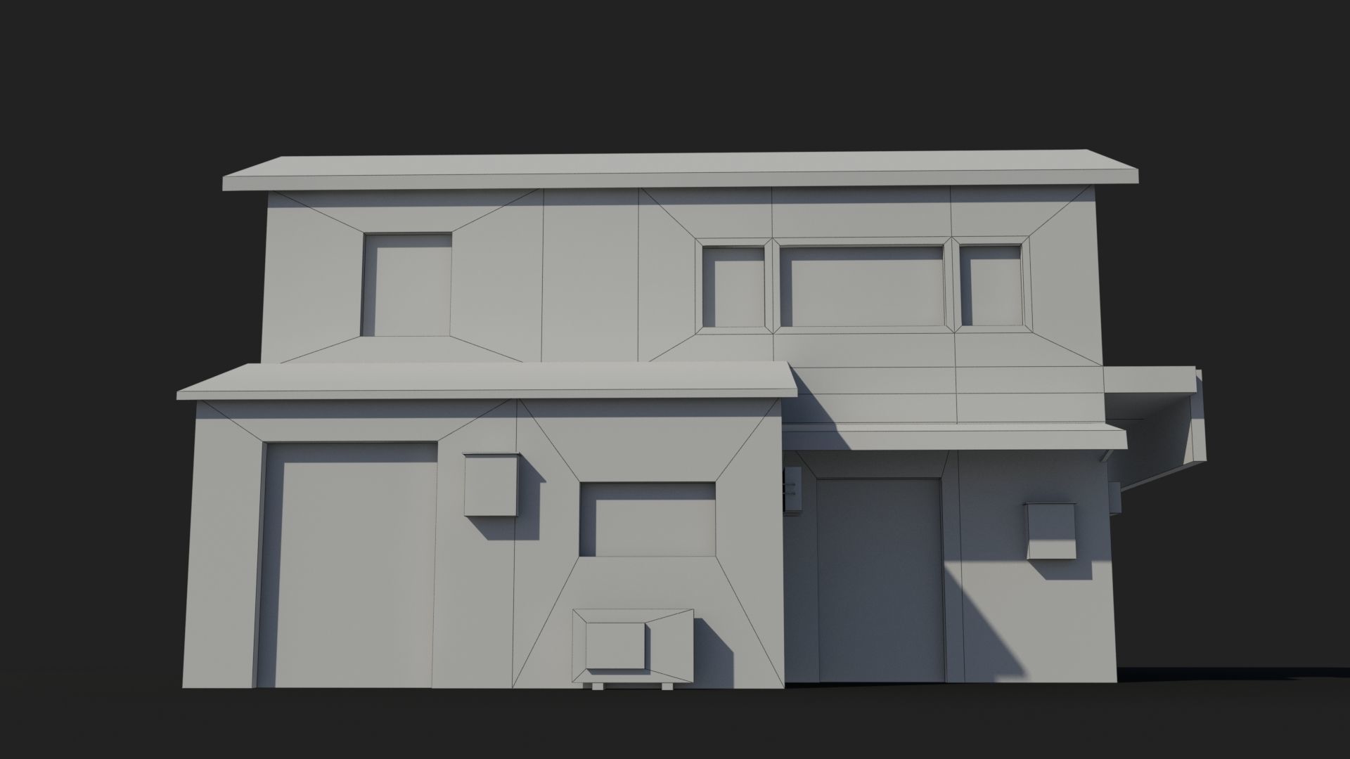 Japanese House x13 Low-poly 3D model_10