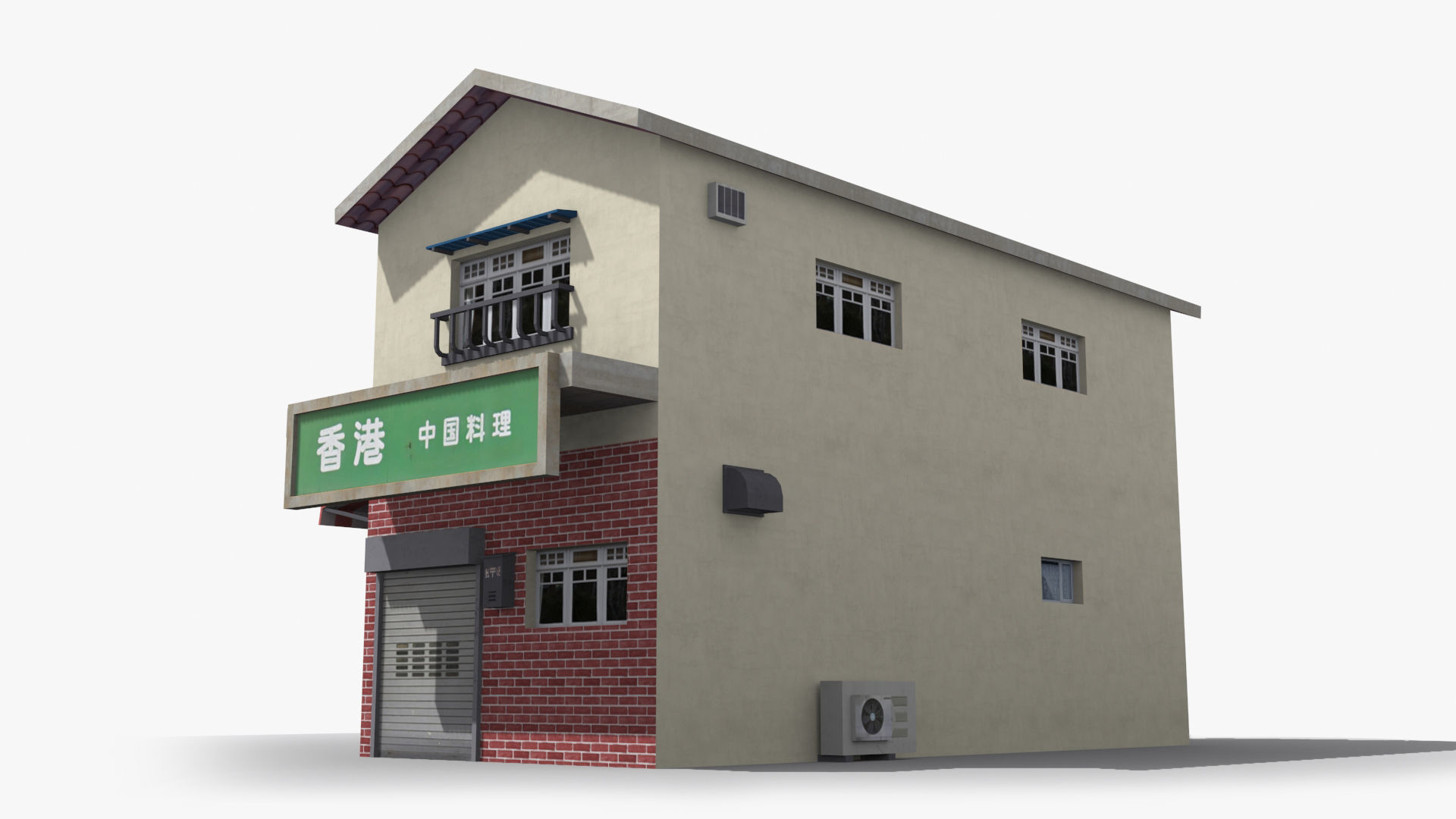 Japanese House x13 Low-poly 3D model_2