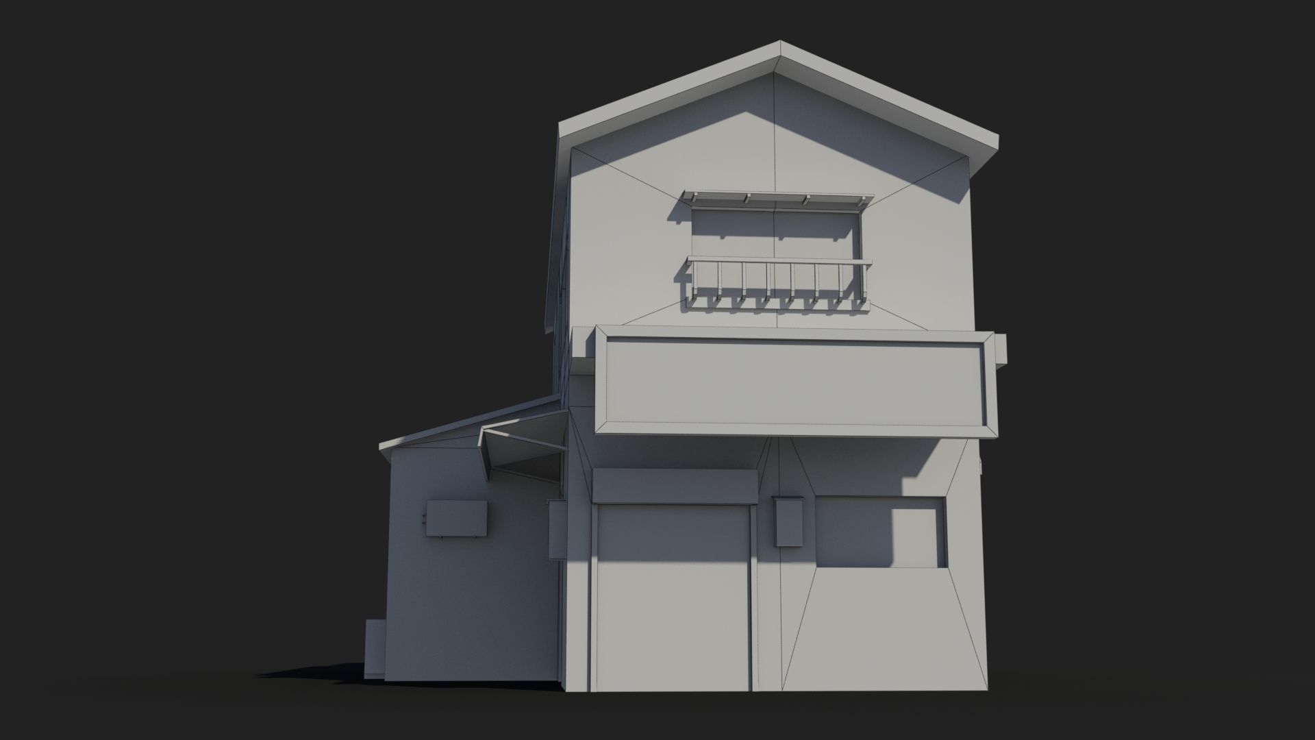 Japanese House x13 Low-poly 3D model_7